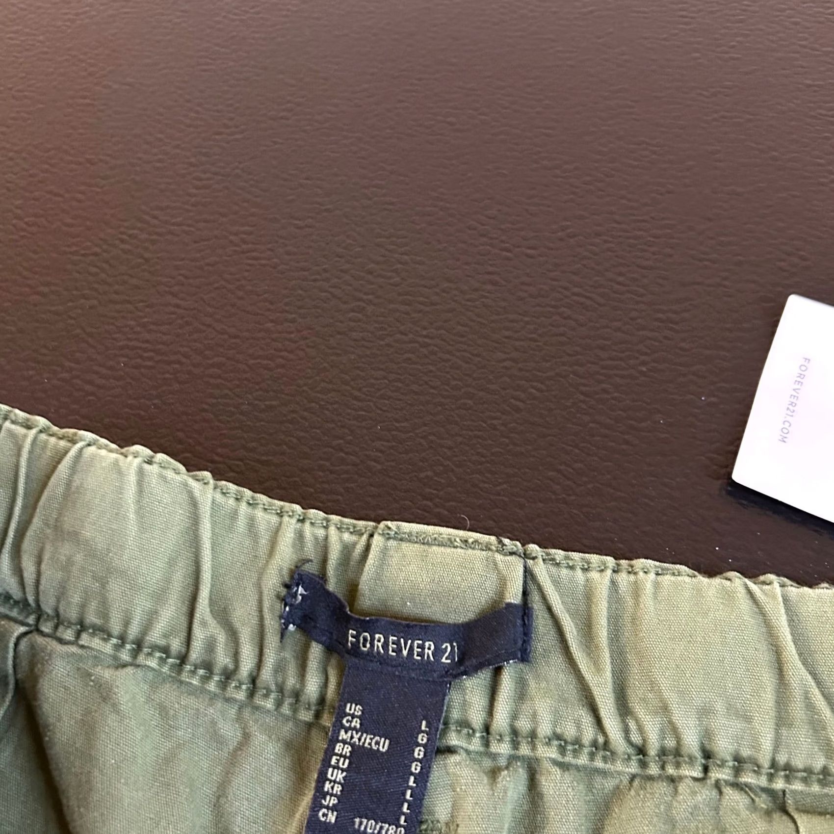 Forever 21 Forever 21 Carpenter Pants Green Wide Leg Womens 34x30" NWT Casual Workwear Twill Pockets Size 36" / US 14 / IT 50 - 2 Thumbnail