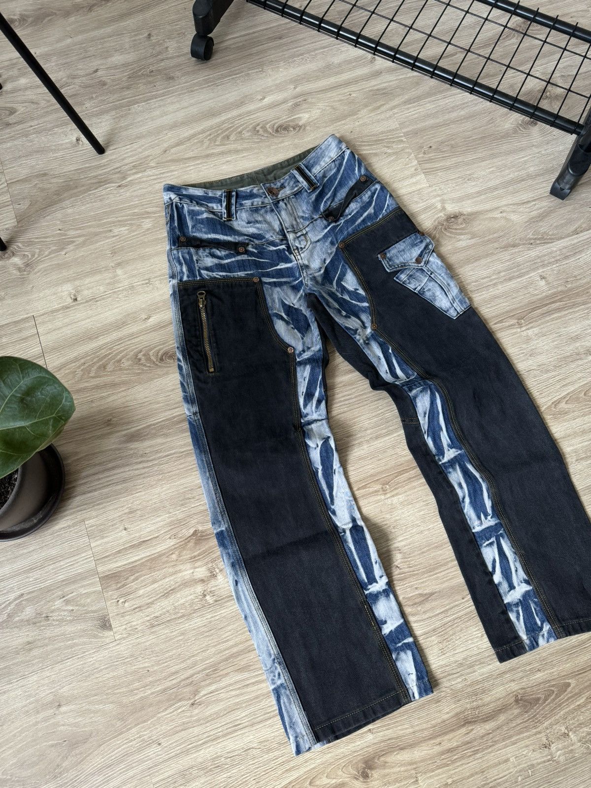 Vintage Vintage Y2K Japanese Style Double Knee Washed Denim Jeans Size US 32 / EU 48 - 5 Thumbnail