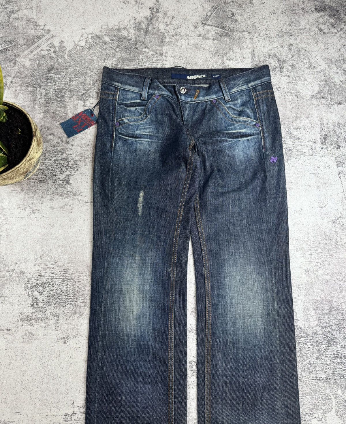 Miss Sixty × Vintage NEW Miss Sixty Karen Rap Hip Hop 00s Y2K Denim Jeans Trousers Size 32" / US 10 / IT 46 - 14 Thumbnail