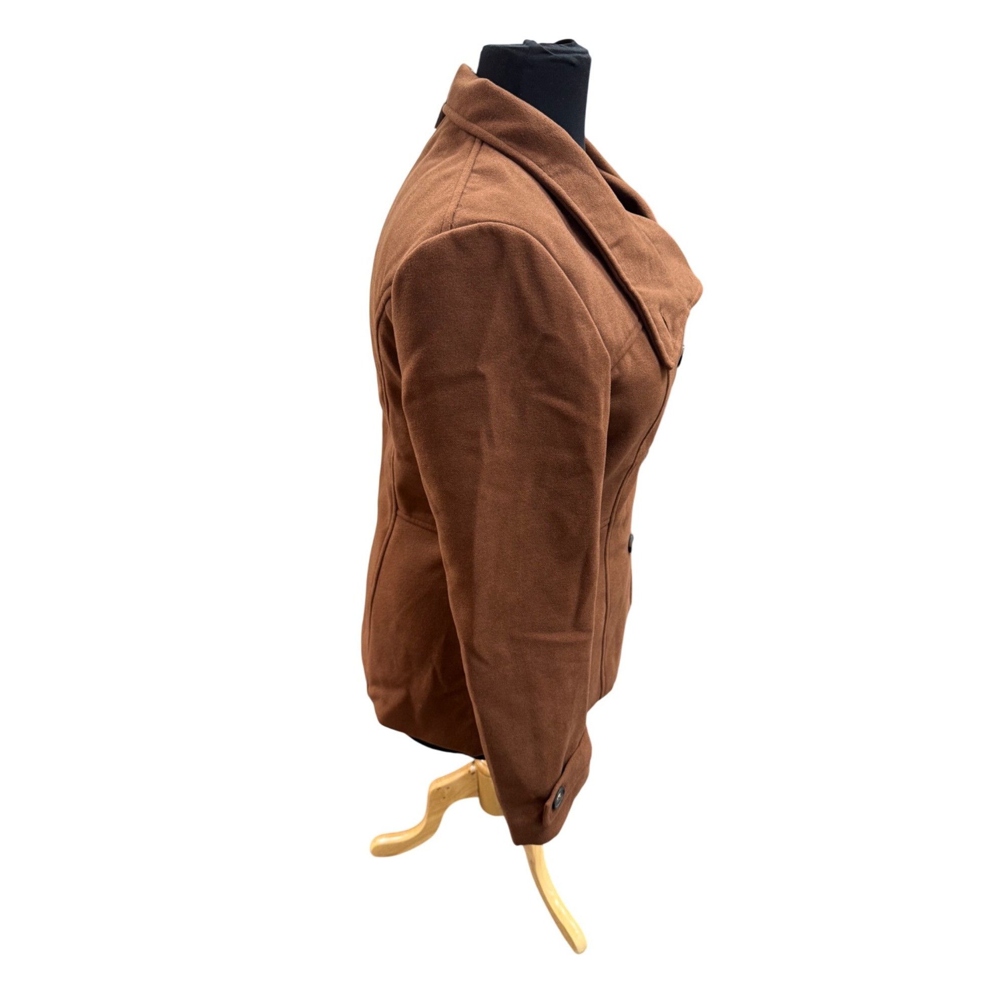 Other Brown Double-Breasted Peacoat With Wide Collar XL Size XL / US 12-14 / IT 48-50 - 3 Thumbnail