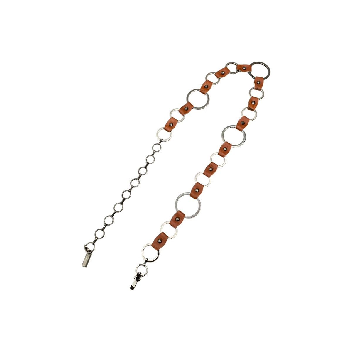 If Six Was Nine × Japanese Brand × Le Grande Bleu (L.G.B.) Brown chain studded belt vintage styled Size ONE SIZE - 1 Thumbnail
