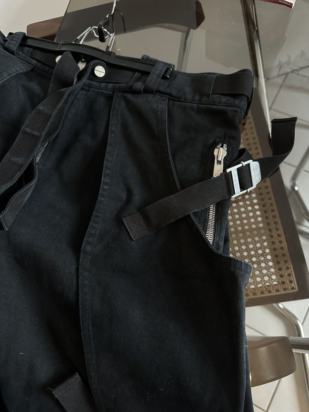 SHINE LUXURY "GHEIST" LAYERED BONDAGE PARACHUTE PANTS - XXL Size US 39 - 11 Thumbnail