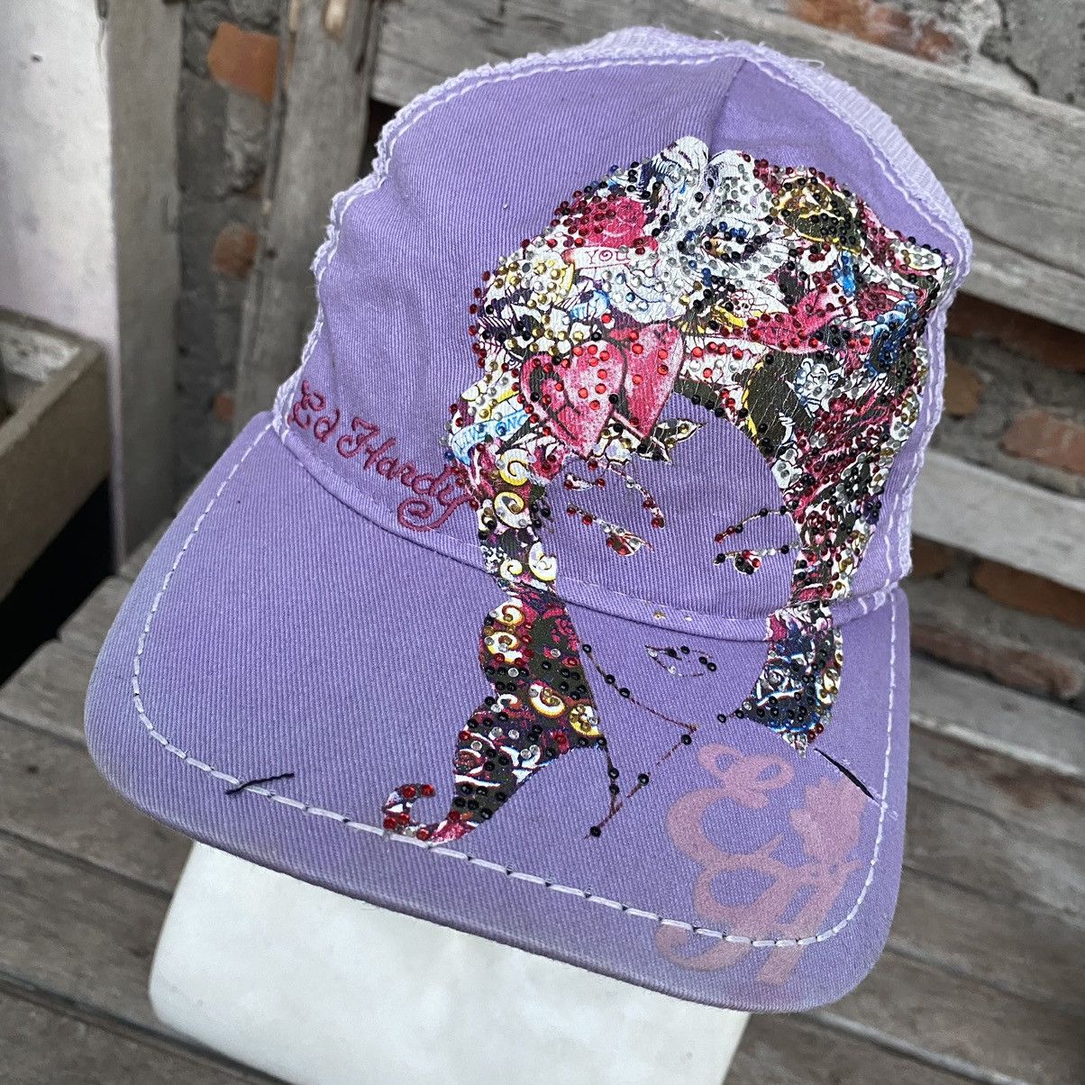 Christian Audigier × Ed Hardy ED HARDY GEISHA TRUCKER CAP Size ONE SIZE - 5 Thumbnail