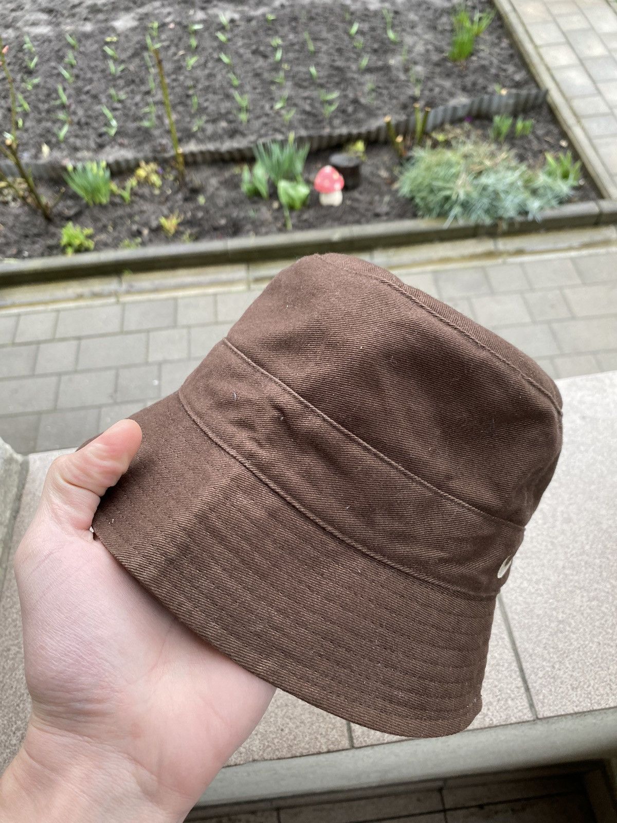 Nike × Vintage Nike vintage bucket hat swoosh brown 90s Size ONE SIZE - 2 Thumbnail