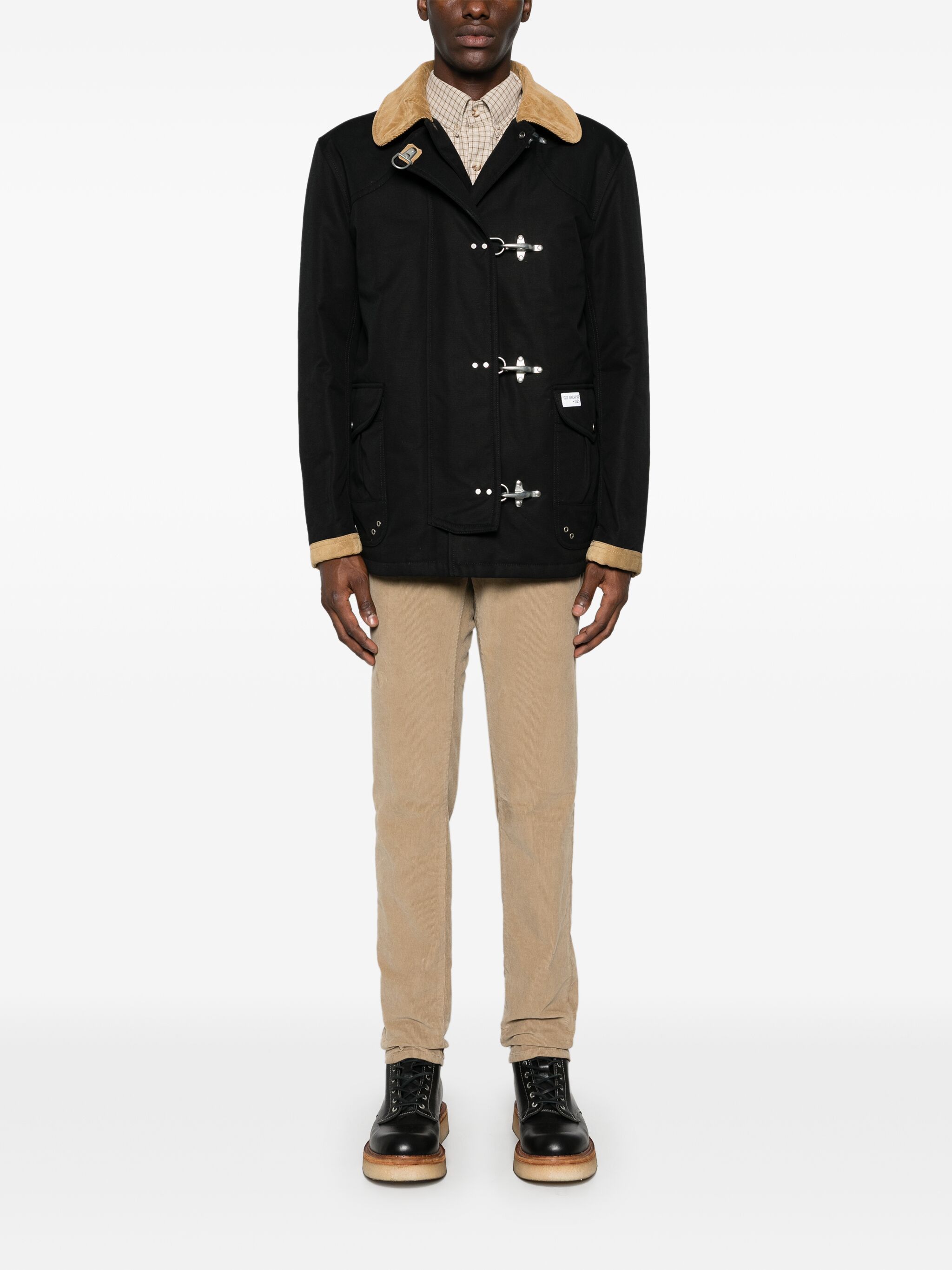 Fay o1s22i1n1124 4-Hook Canvas Jacket in Black Size US L / EU 52-54 / 3 - 2 Thumbnail