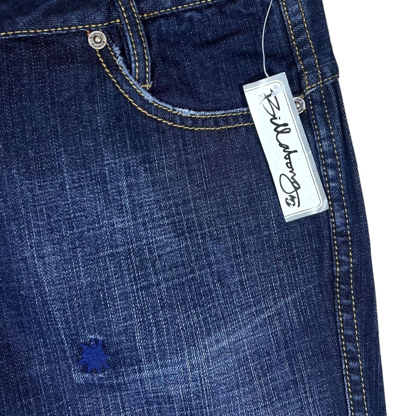 Billabong VINTAGE Billabong Jeans Surfer Distressed Blue Denim Boy Fit Women 30 30/31W Jeans Distressed White Tags 00s Mens Womens Boys Girls Size 30" / US 8 / IT 44 - 4 Thumbnail