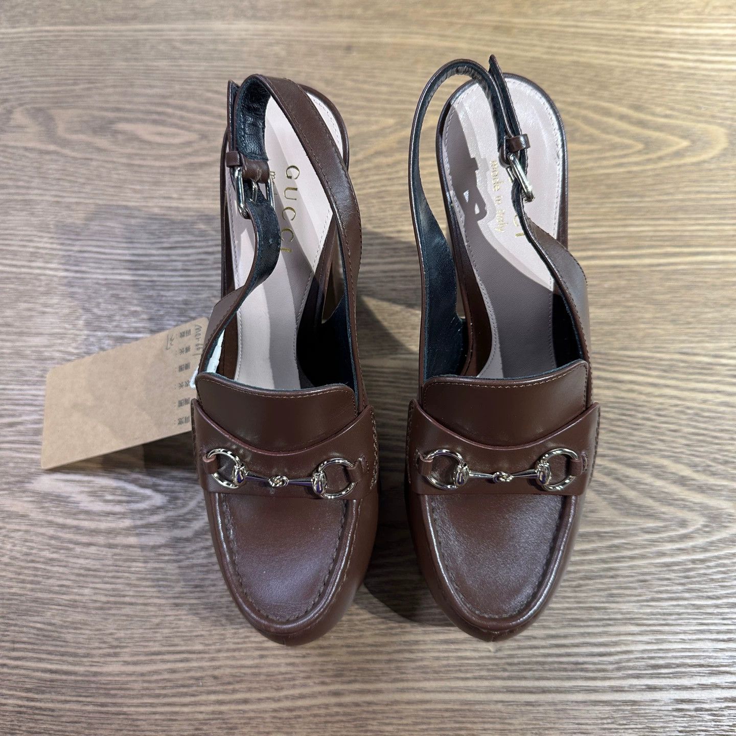 Gucci Gucci mar667 Horsebit Block Heel Pump 37 Size US 6.5 / IT 36.5 - 6 Thumbnail