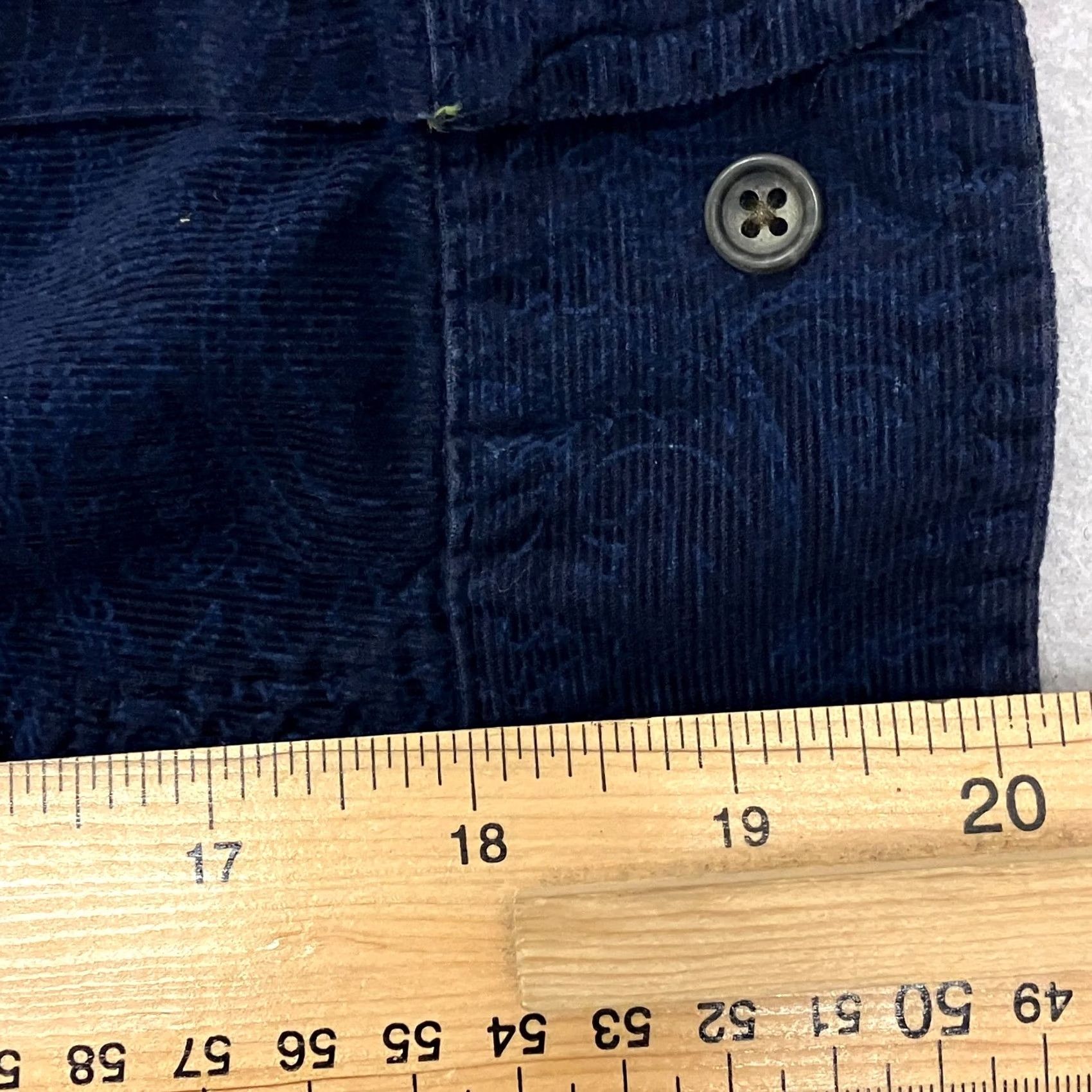 Vintage Falls Creek Corduroy Shirt Mens XL Navy Blue Long Sleeve Button Down Size US XL / EU 56 / 4 - 8 Thumbnail