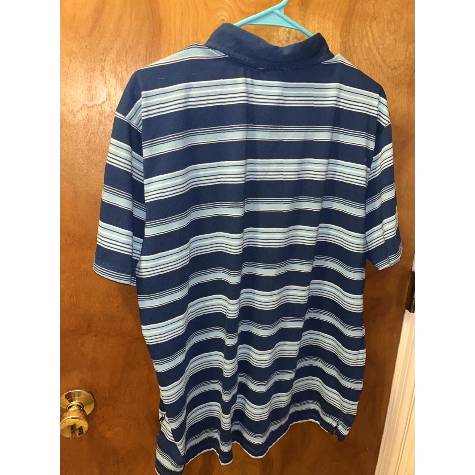 The North Face The North Face Mens Short Sleeve Polo Shirt Blue Striped Size XL Size US XL / EU 56 / 4 - 3 Thumbnail