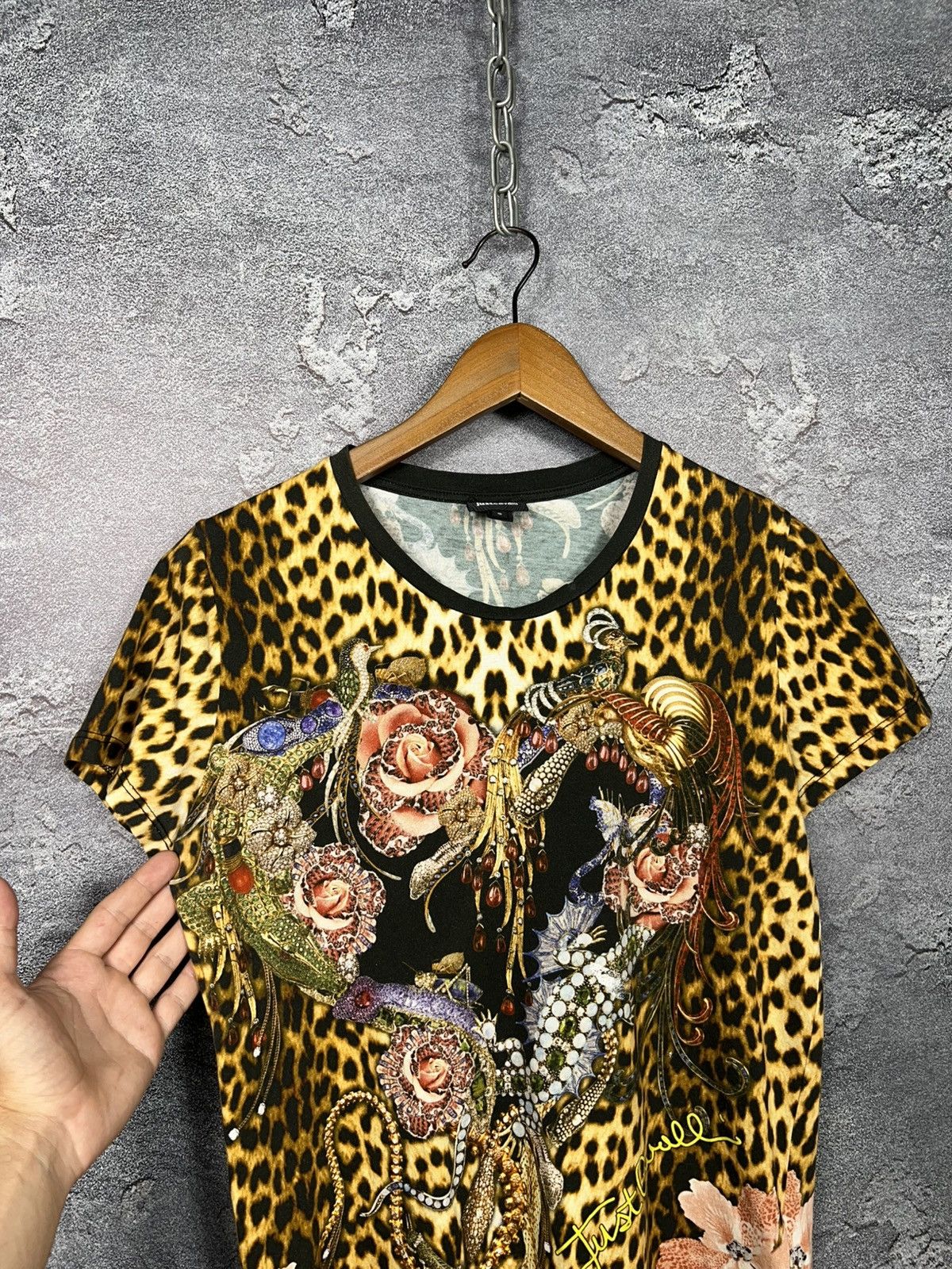 Just Cavalli Vintage Just Cavalli Leopand/Floral Print T-shirt Tee Size S / US 4 / IT 40 - 2 Thumbnail