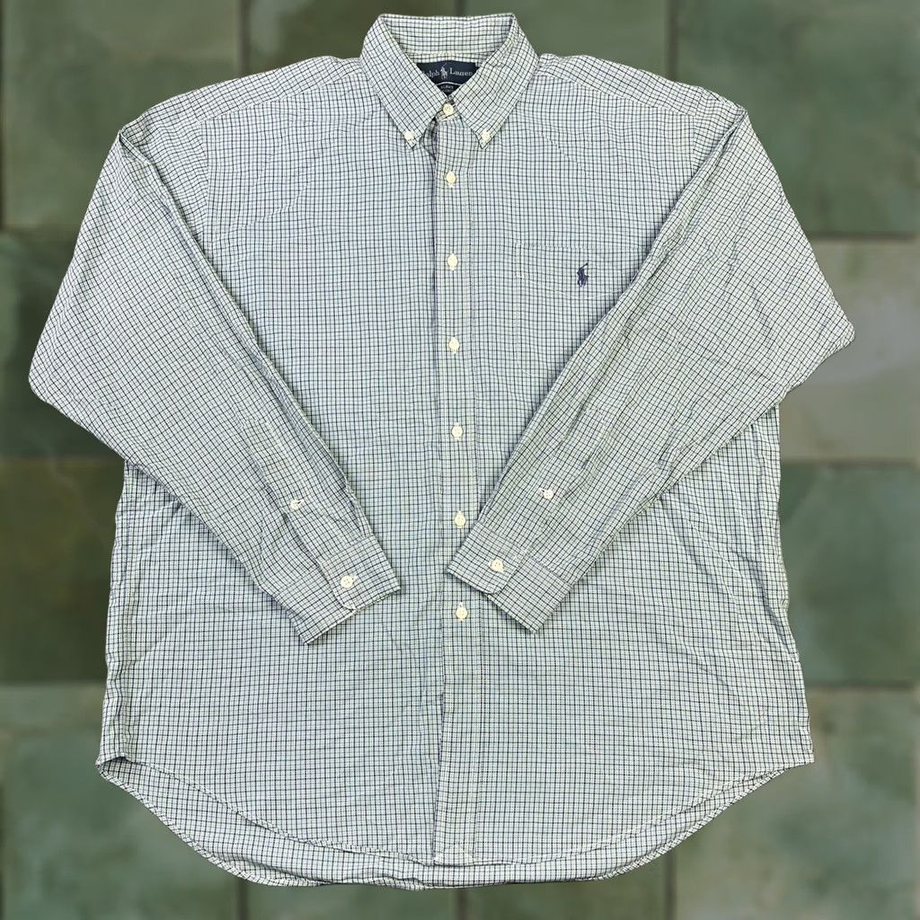 Polo Ralph Lauren Polo Ralph Lauren Mens Large Blake Fit Plaid Long Sleeve Cotton Button Down Shirt Size US L / EU 52-54 / 3 - 1 Thumbnail