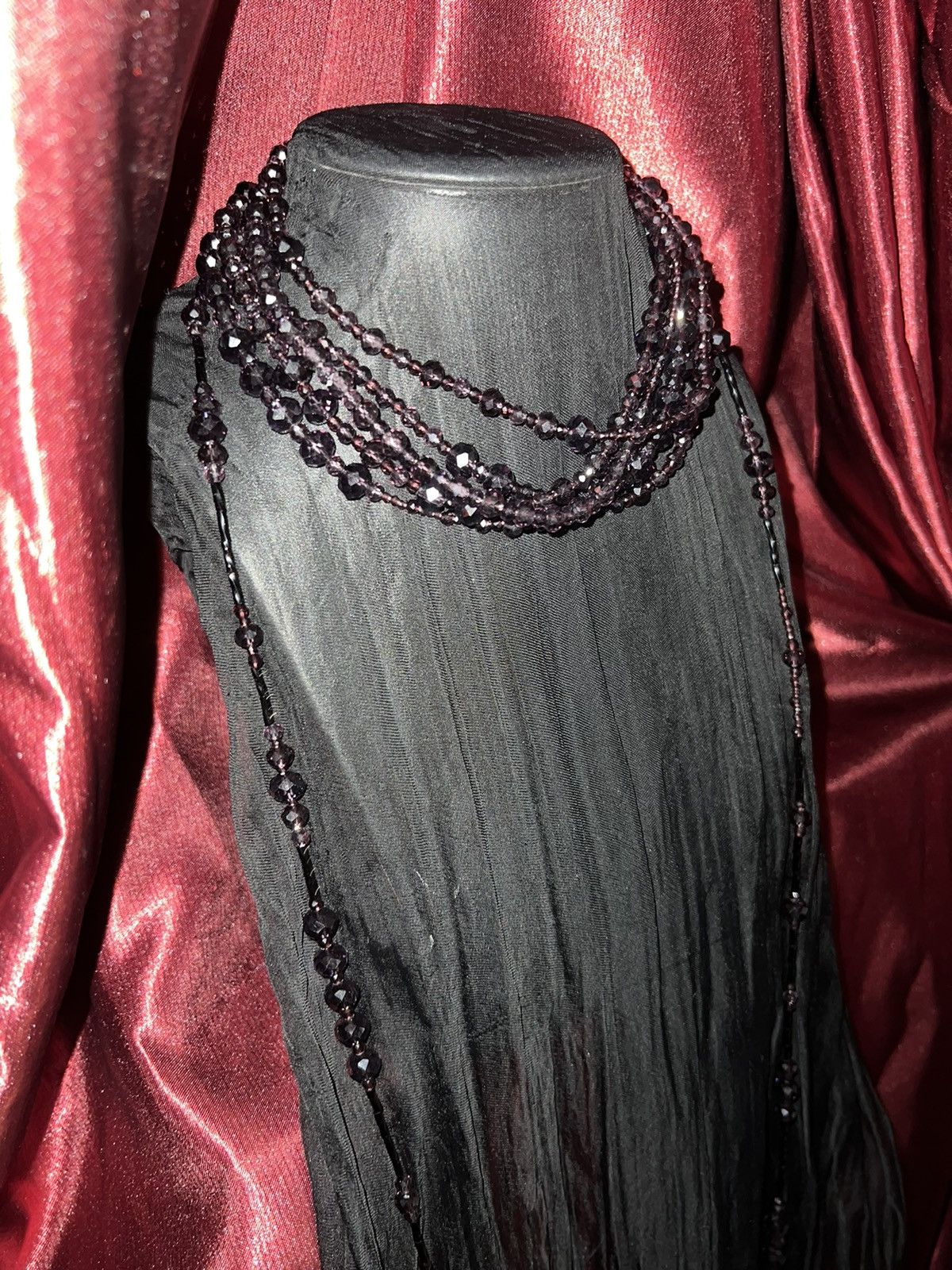 Anna Sui Purple crystal layered choker with feather 🪶🔮 Size ONE SIZE - 8 Thumbnail