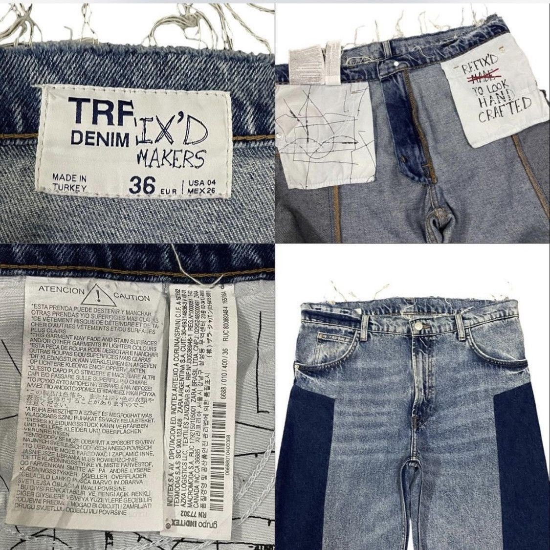 Japanese Brand Vintage Japanese Brand Frayed Style Distressed Baggy Jeans Size 32" / US 10 / IT 46 - 8 Thumbnail