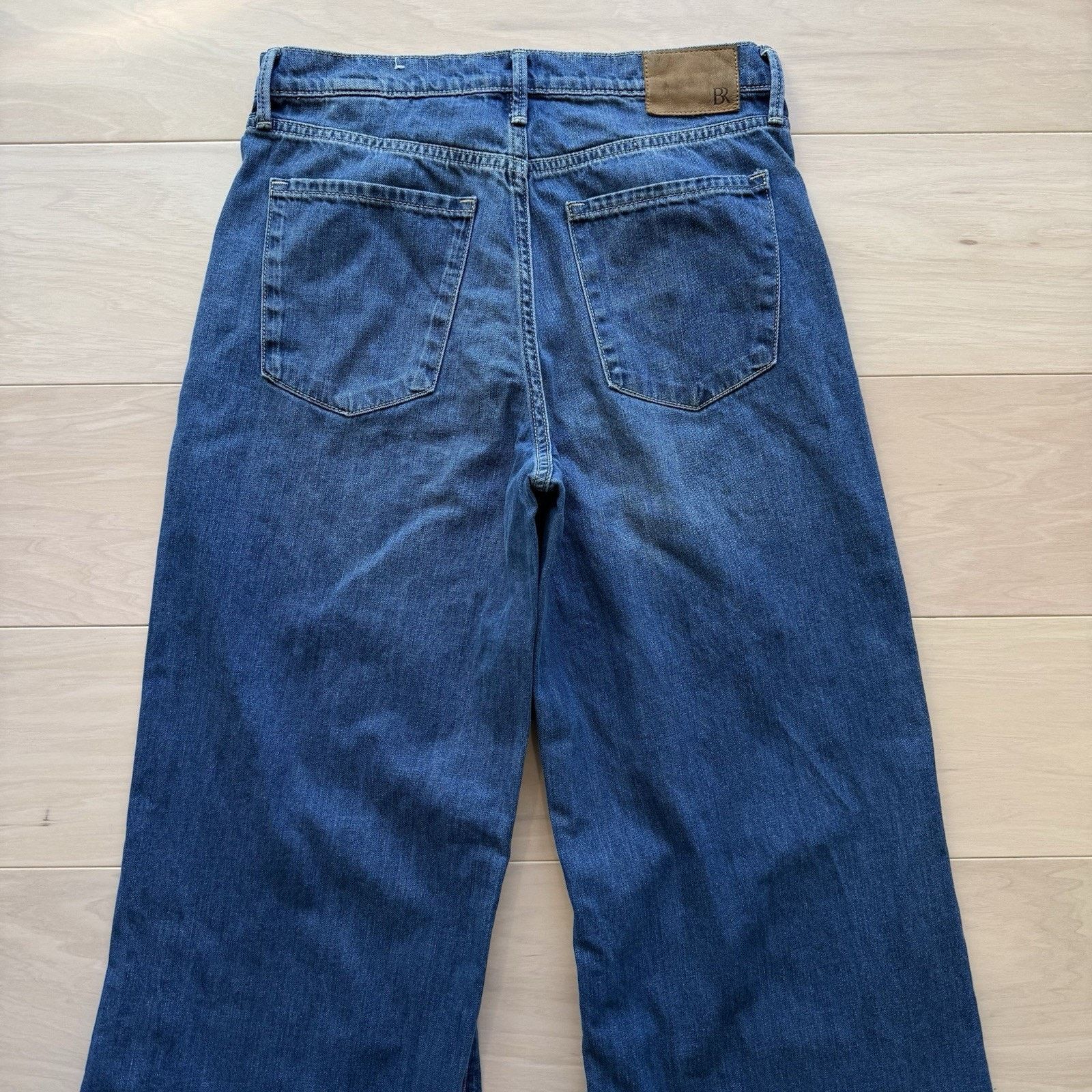 Banana Republic Banana Republic Puddle Jeans Women's 30 Blue Wide Leg Glam Size 30" / US 8 / IT 44 - 7 Thumbnail