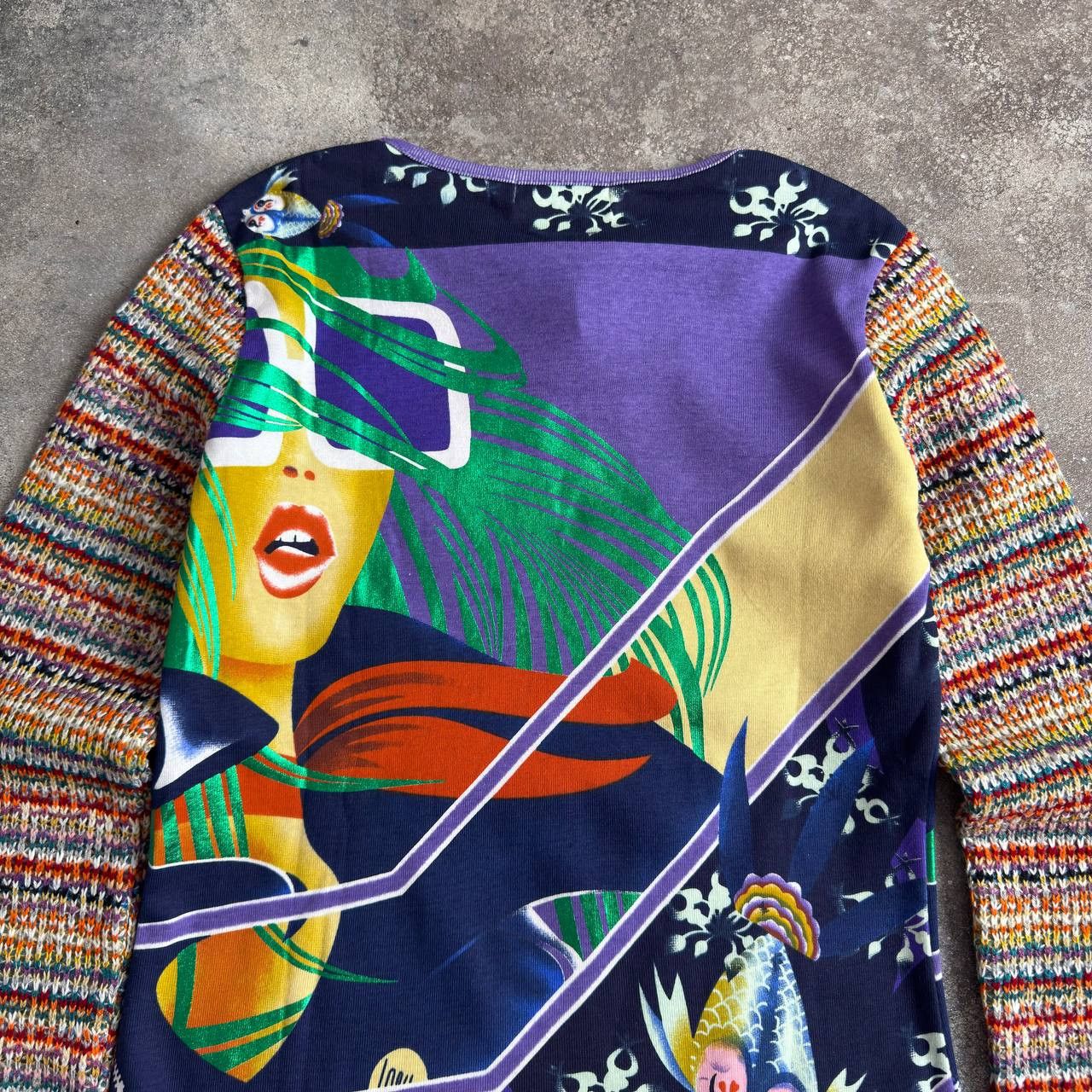 Custo Barcelona Custo Barcelona Y2K Vintage Lady Printed Long Sleeve Top Size M / US 6-8 / IT 42-44 - 10 Thumbnail