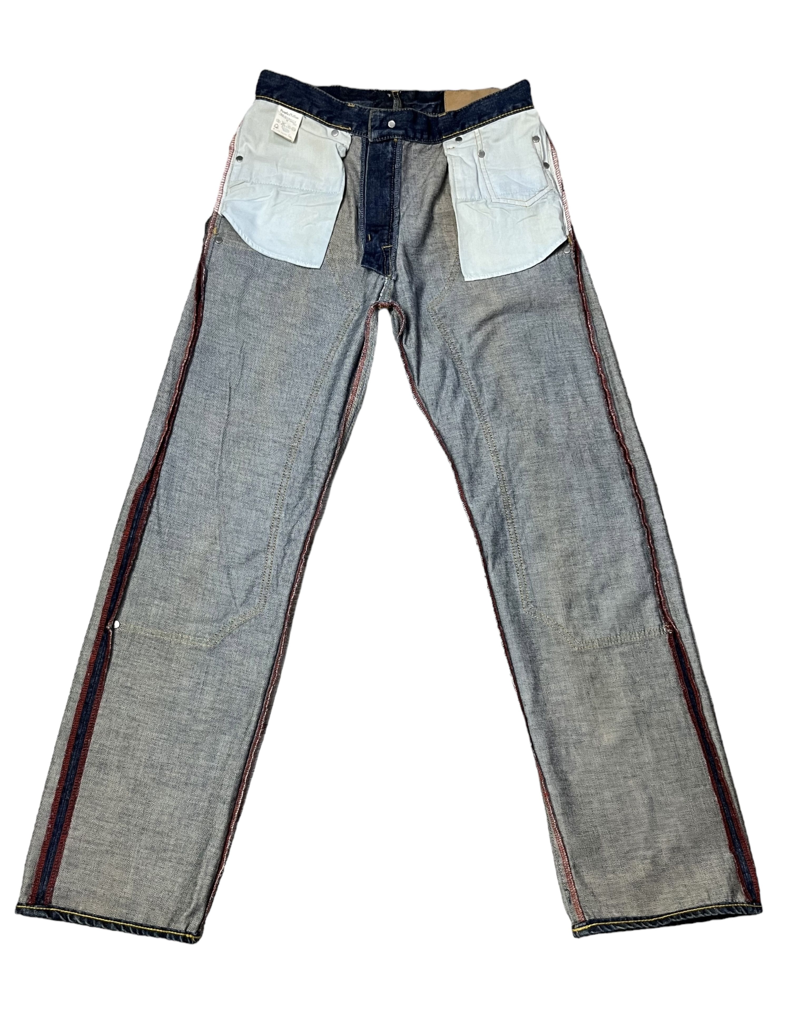 Other FYE🔥Grunge Punk Ripped Double Knee Studded Flap Buckle Back Size 29" - 8 Thumbnail