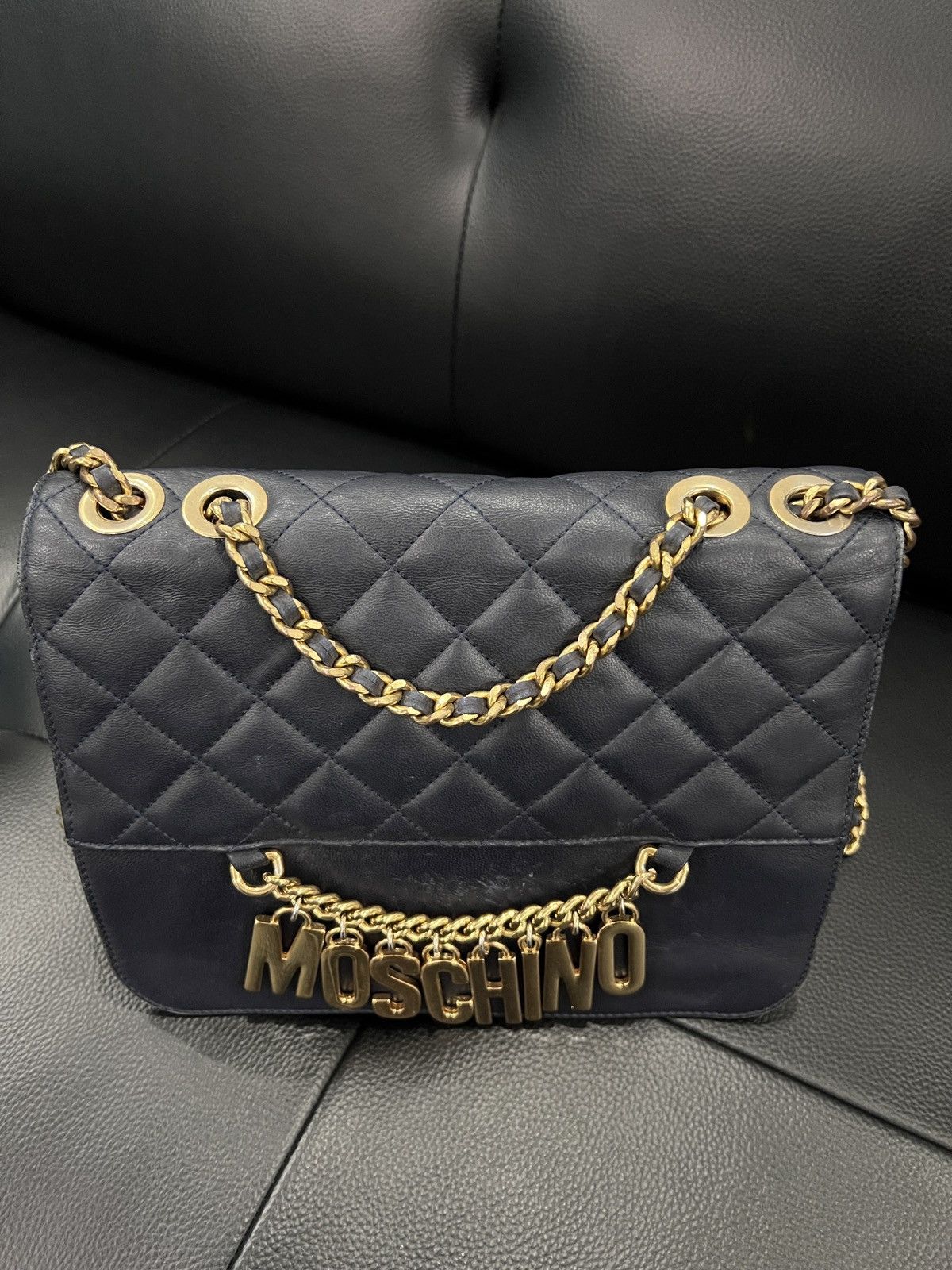 Moschino Moschino Chain Logo Shoulder Bag Size ONE SIZE - 3 Thumbnail