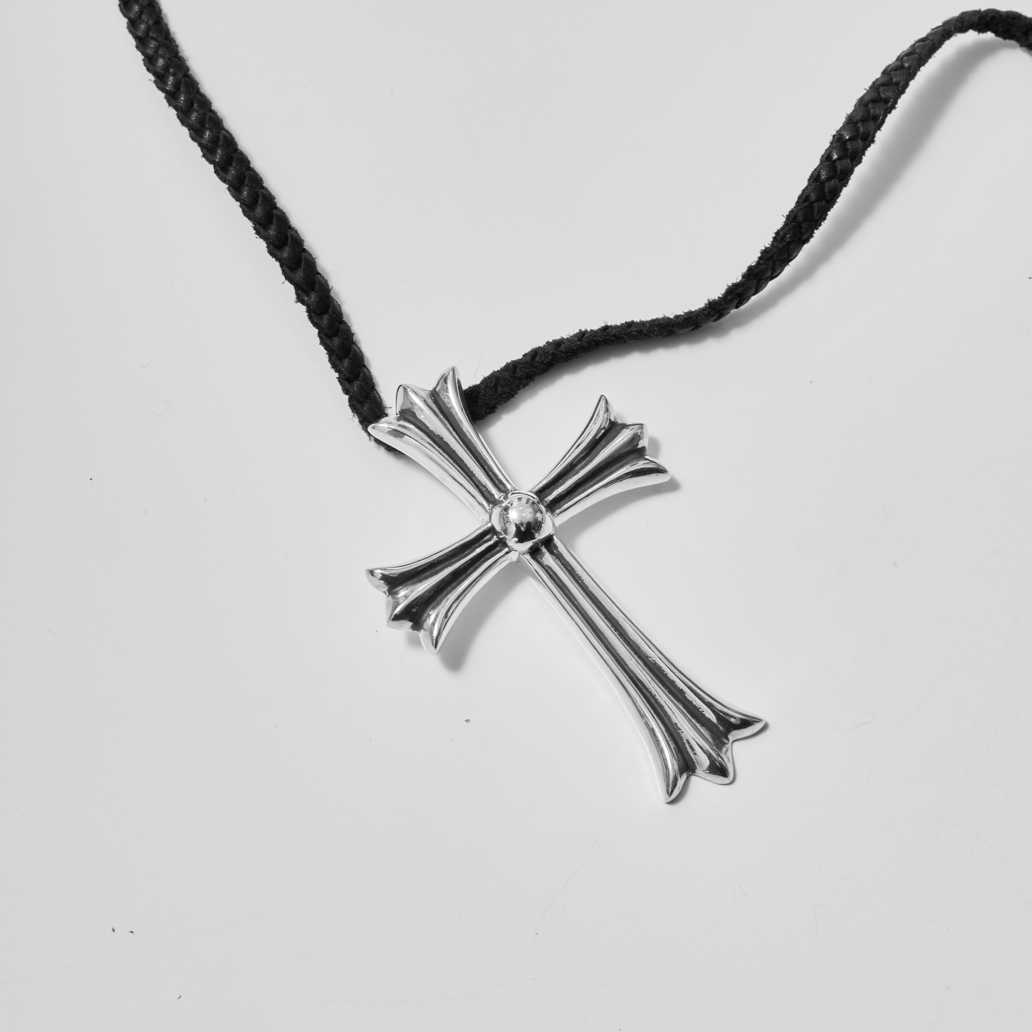 Chrome Hearts CHROME HEARTS Cross LRG Large Pendant Top Leather Blade Boro Size ONE SIZE - 2 Thumbnail