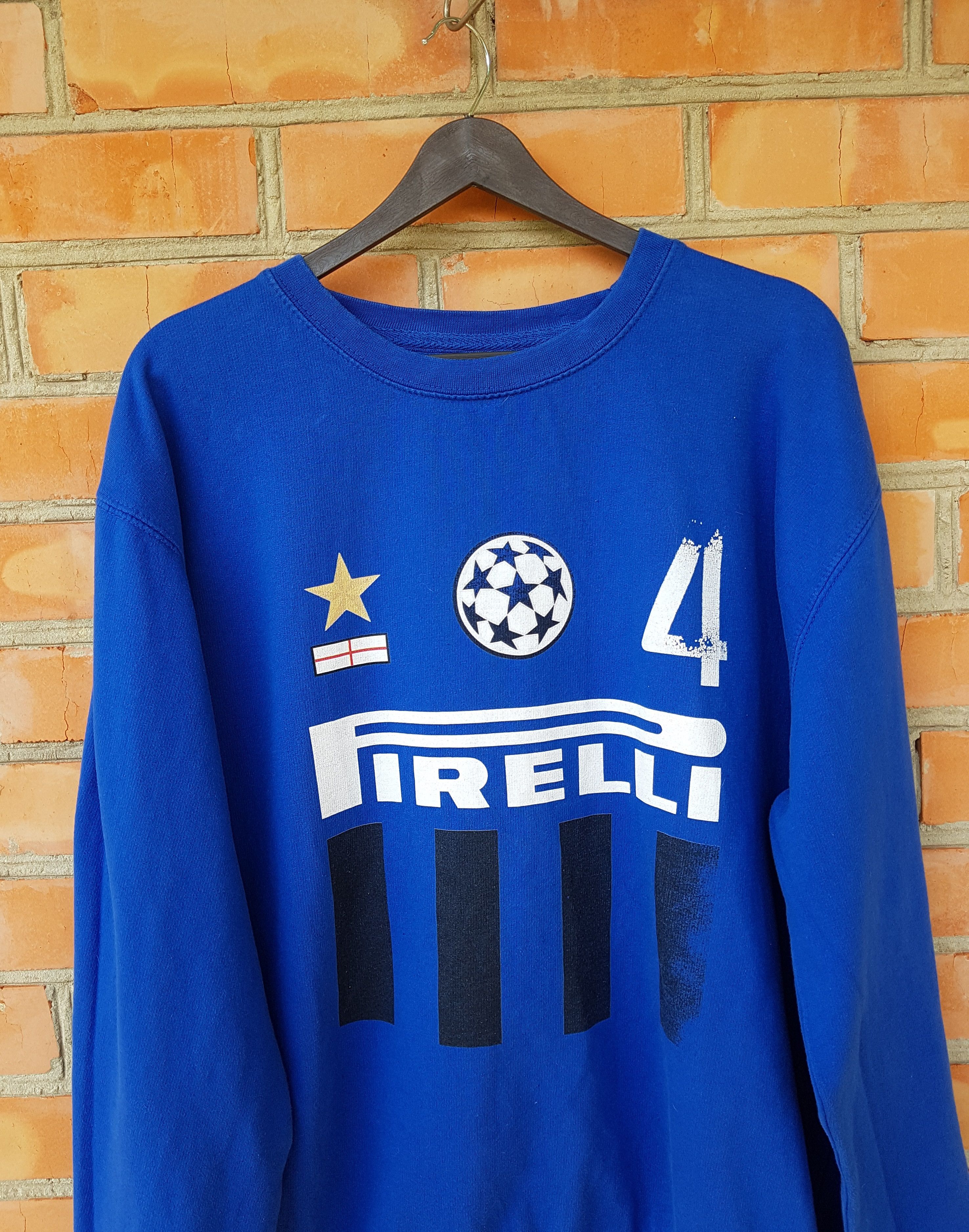Vintage Inter Milan #4 Pirelli Soccer Football Vintage Sweatshirt XL Size US XL / EU 56 / 4 - 2 Thumbnail
