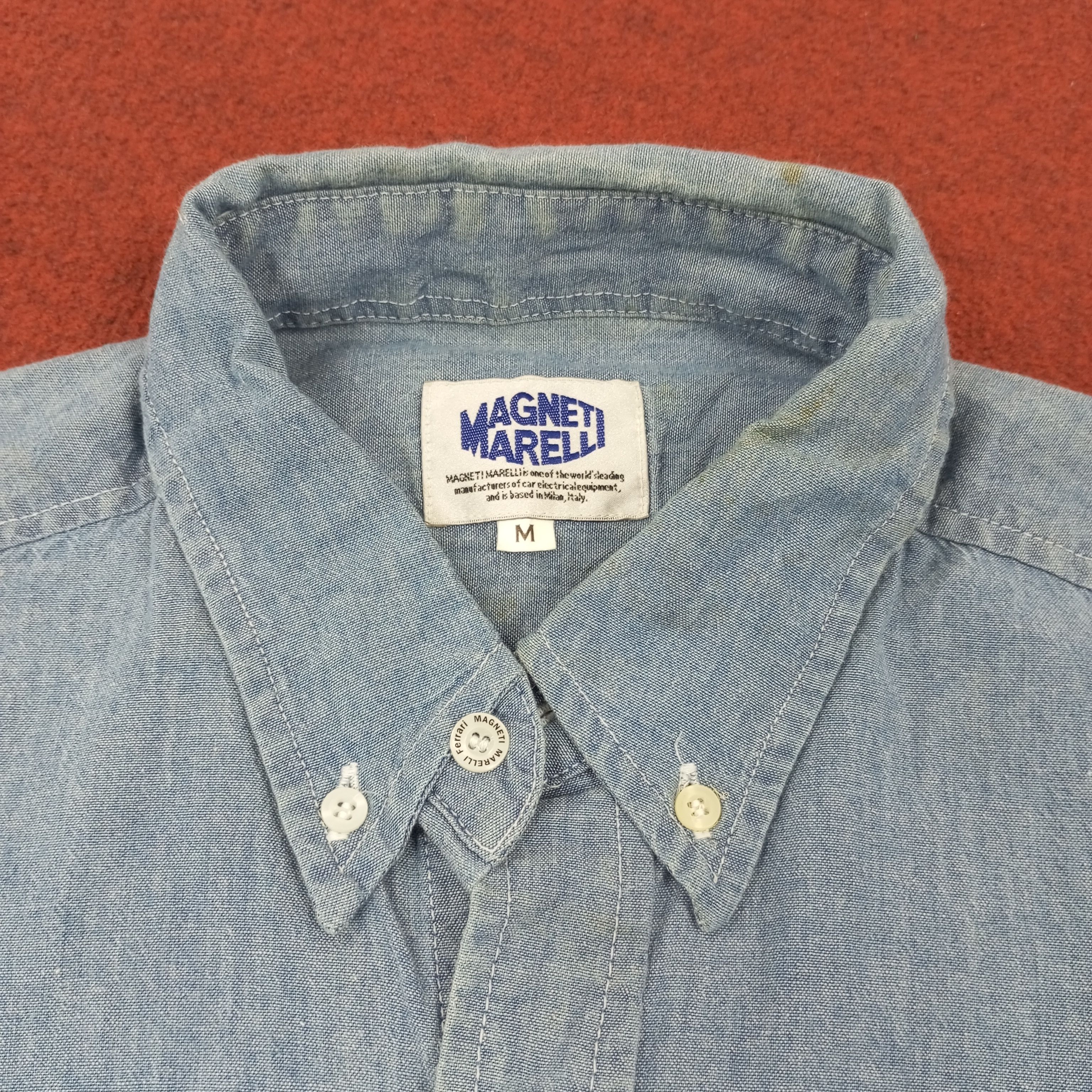 Ferrari × Vintage Ferrari Magneti Marelli Embroidery Design Casual Style Shirt Size US L / EU 52-54 / 3 - 7 Thumbnail