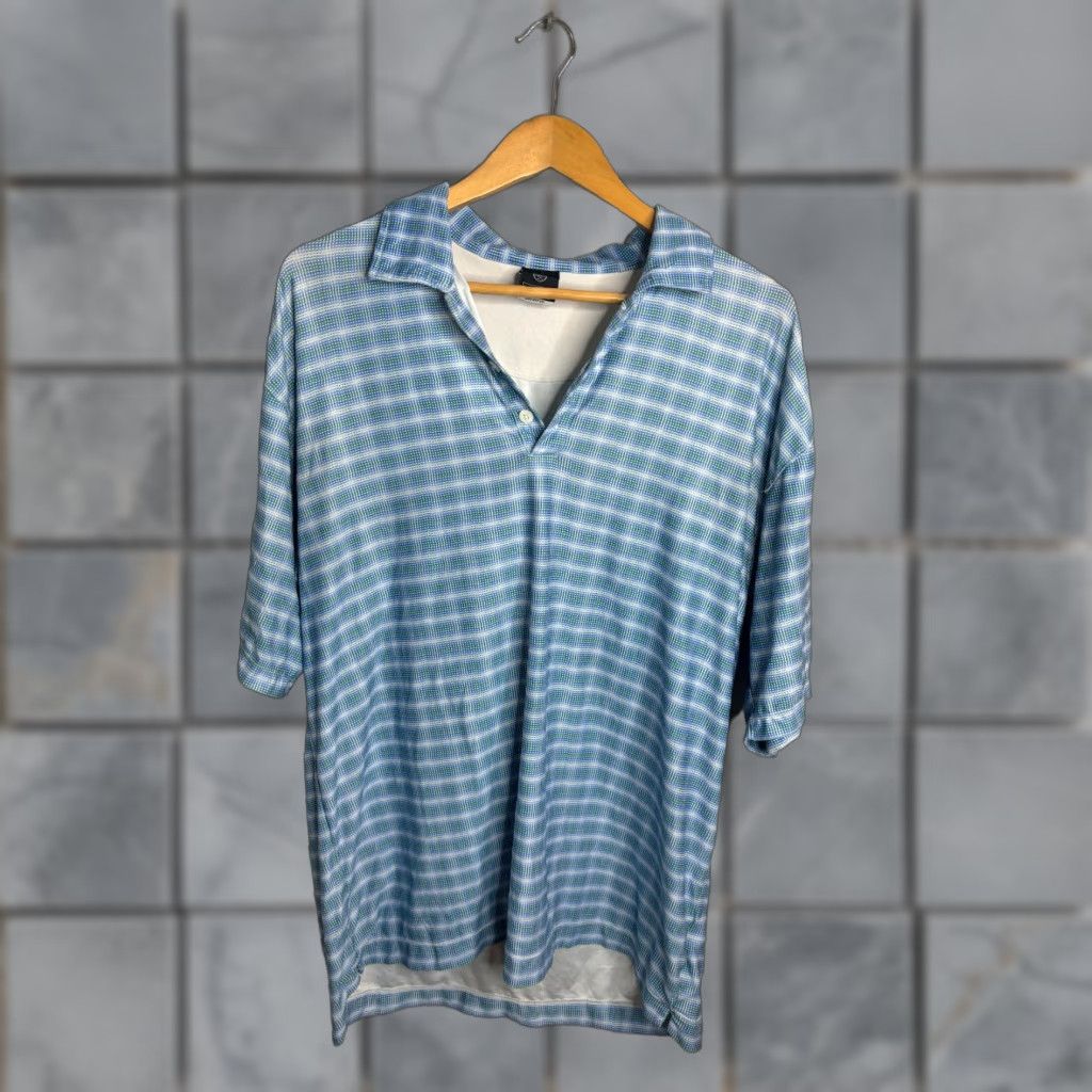 Nike Nike Dri-Fit UV Polo Shirt Mens XL Blue Plaid Short Sleeve Golf Polo Size US XL / EU 56 / 4 - 1 Thumbnail