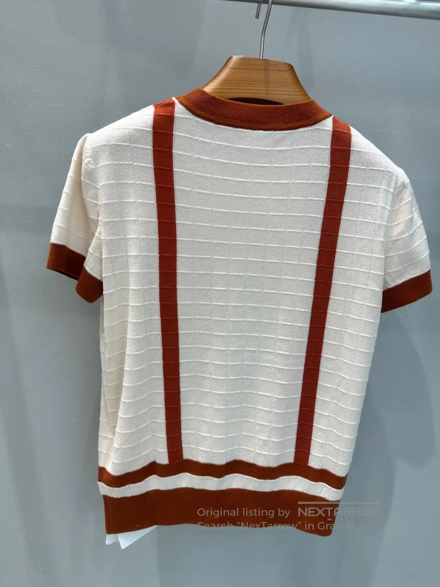 Hermes Hermes Women's Beige Short Sleeve Sweater. Size US S / EU 44-46 / 1 - 2 Thumbnail