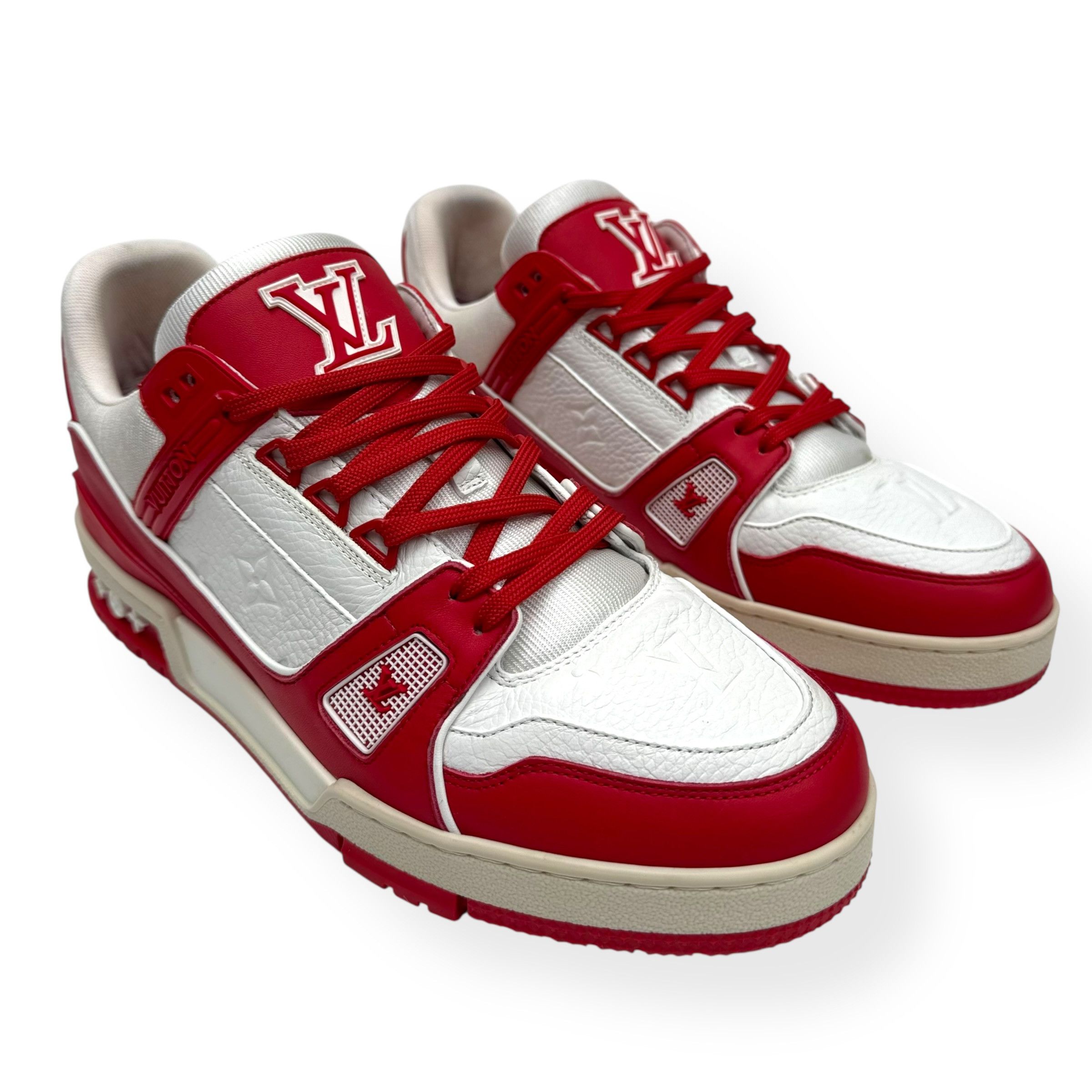 Louis Vuitton LOUIS VUITTON LV TRAINER RED UK8 Size US 9 / EU 42 - 5 Thumbnail