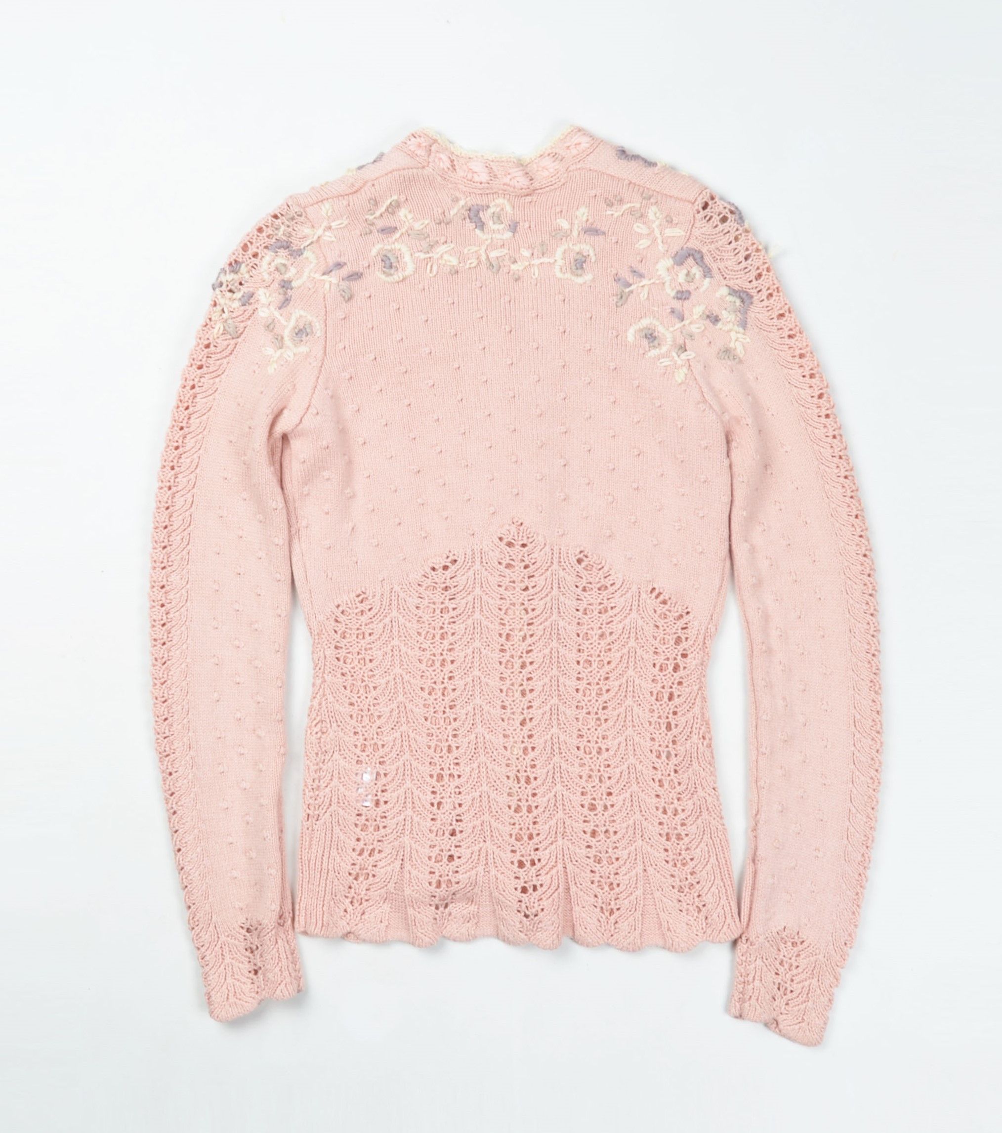 Other Alpin De Luxe Vintage Y2K Cottagecore Crochet Knit Cardigan Size S / US 4 / IT 40 - 10 Thumbnail
