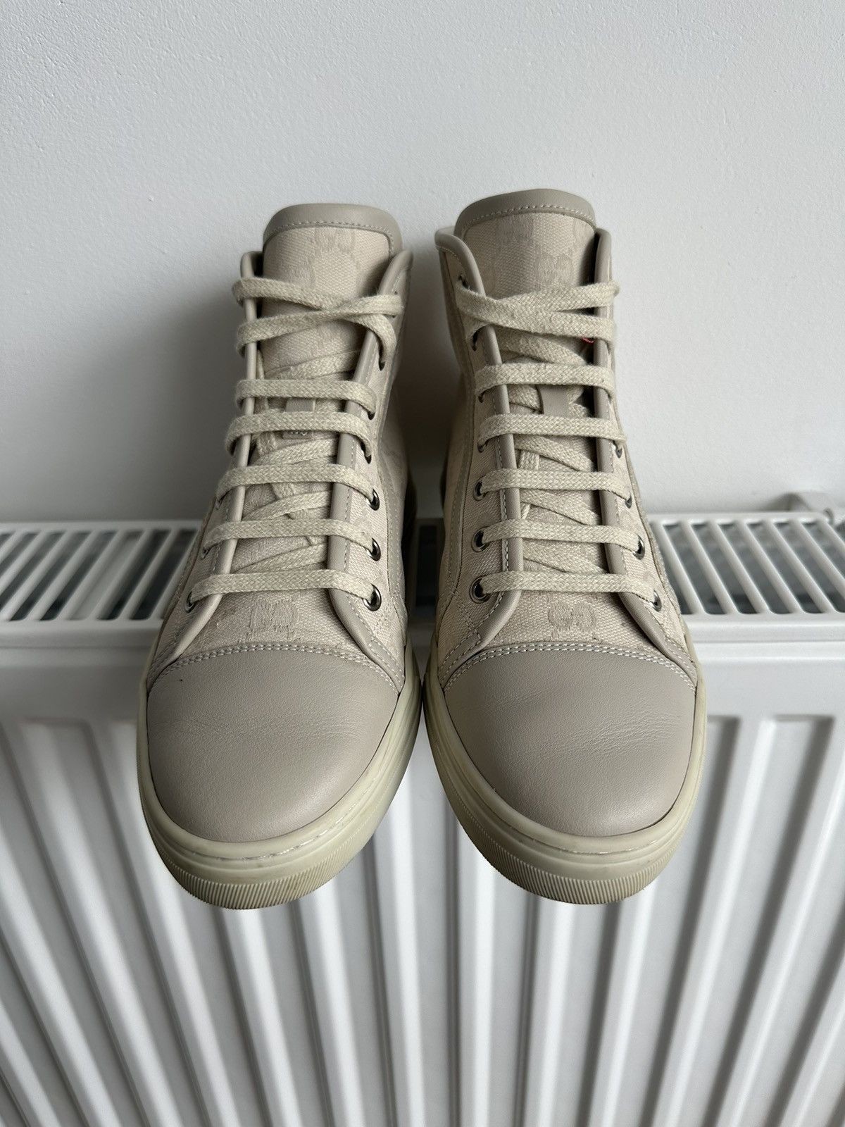 Gucci GUCCI high top GG logo print monogram canvas sneakers Size US 7.5 / IT 37.5 - 15 Thumbnail