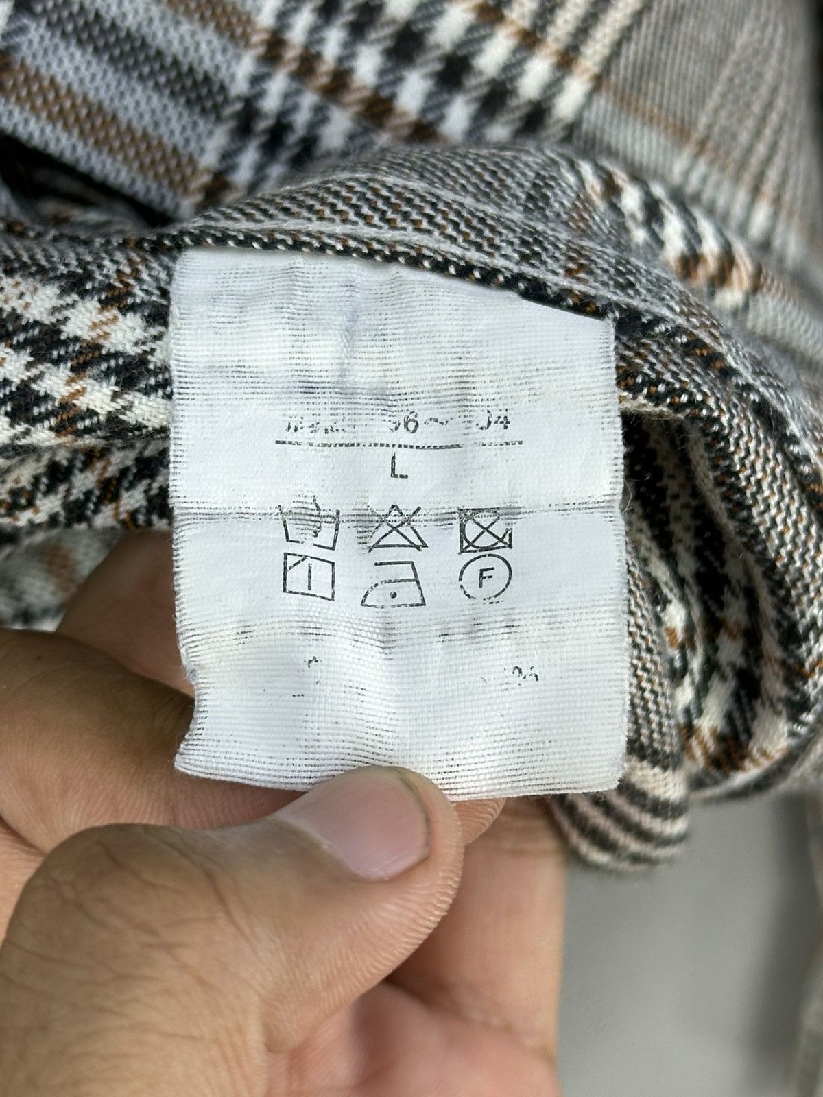 Japanese Brand Pierucci Italy Houndstooth Check Flannel Shirt Size US L / EU 52-54 / 3 - 13 Thumbnail