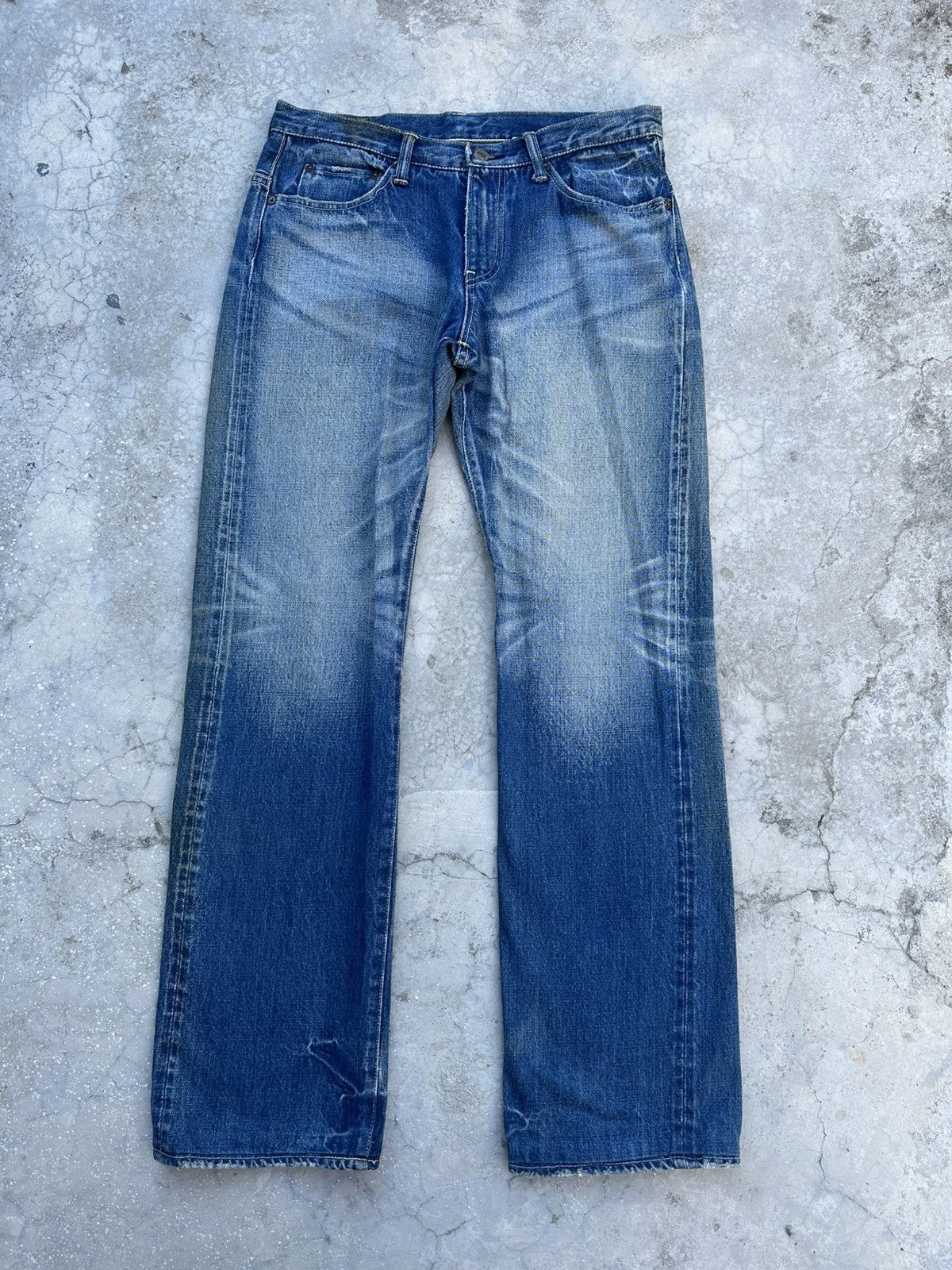 Freewheelers Vtg Japanese Brand Dope & Drakkar Selvedge Patina Denim Jean Size US 32 / EU 48 - 2 Thumbnail