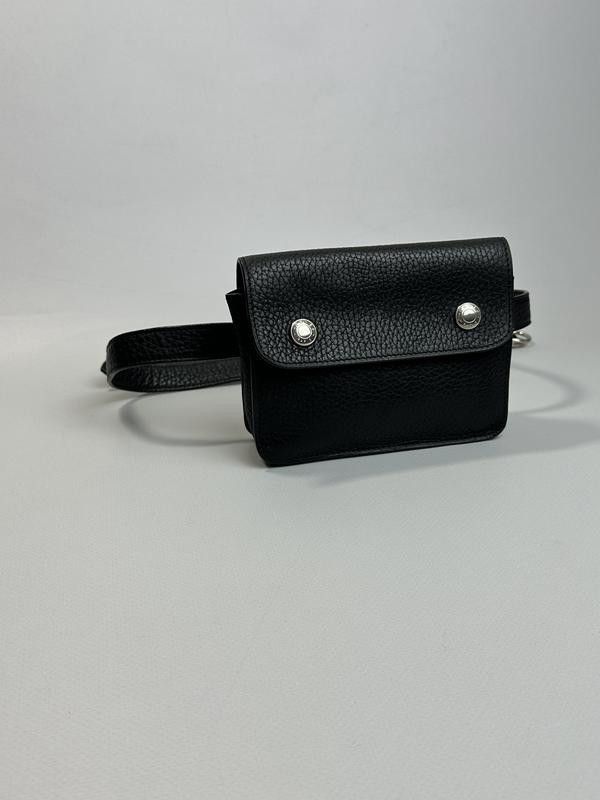 image of Hermes Pochette Waist Bag Black Leather, Men's