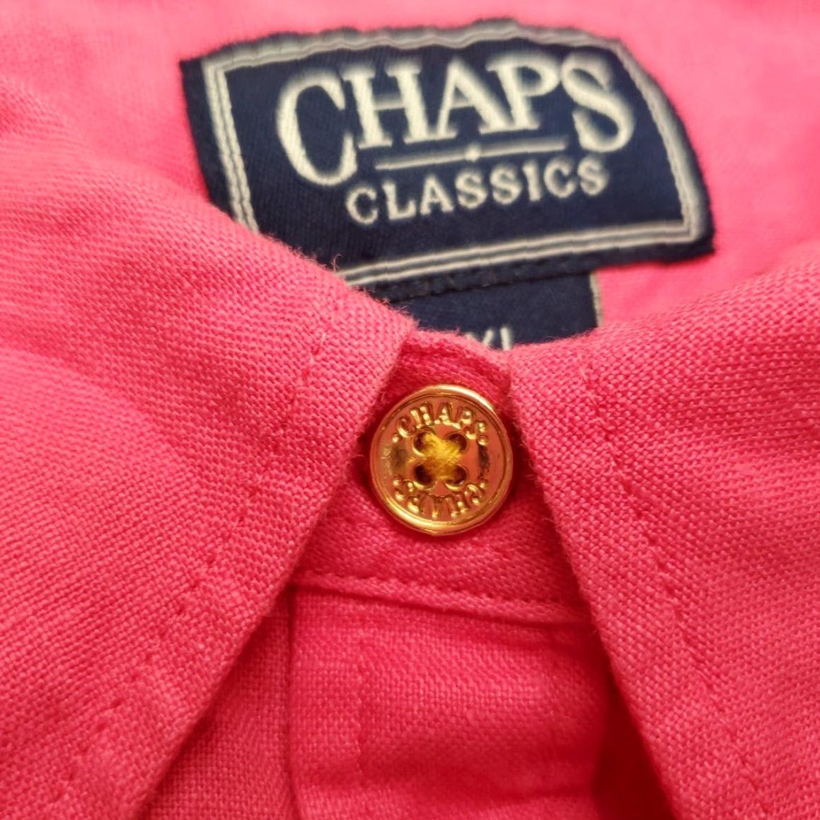 Chaps VINTAGE Chaps Shirt Womens XL Pink 100% Linen Breezy Outdoor Coastal Beach Classic Size XL / US 12-14 / IT 48-50 - 4 Thumbnail