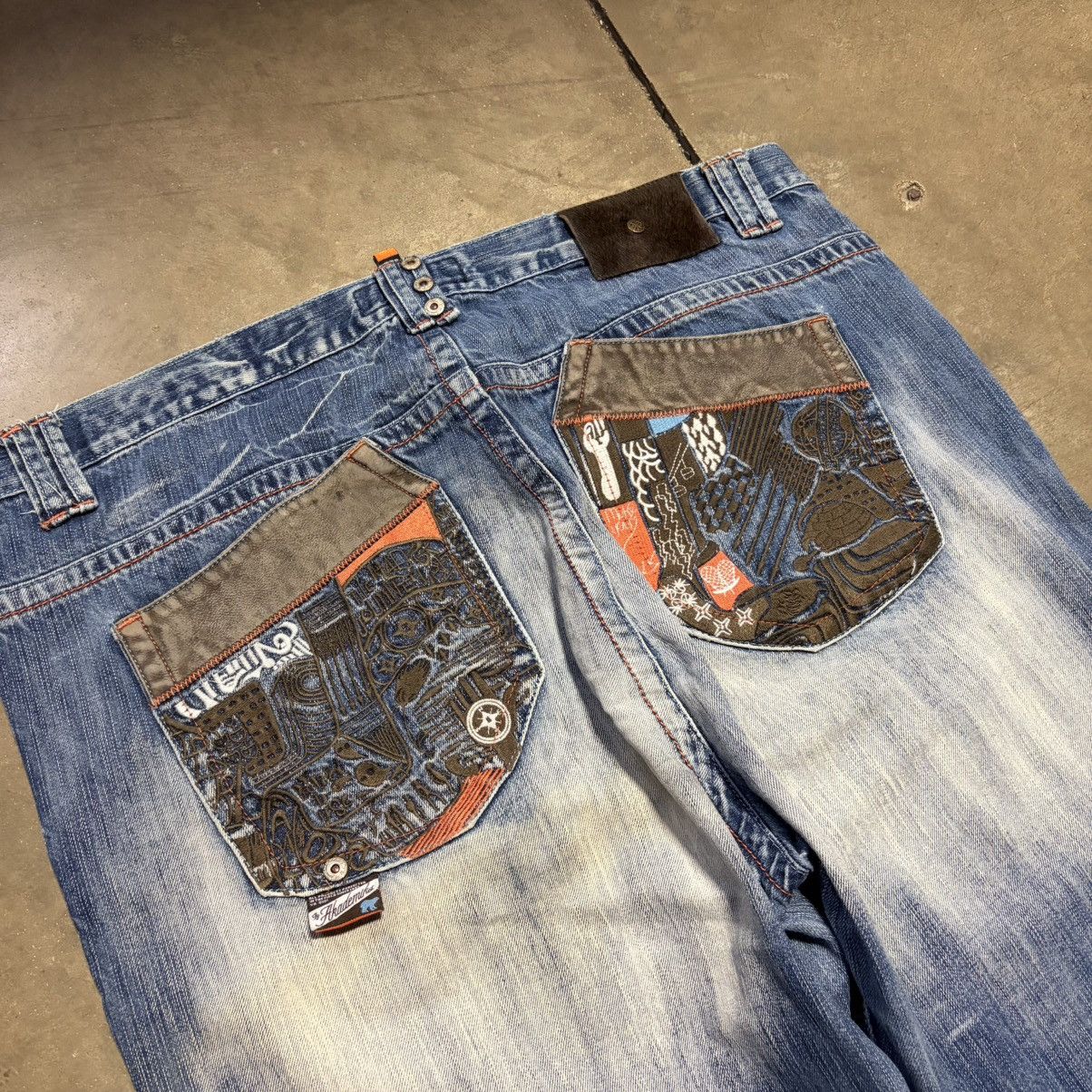 Akademiks Vintage Akademiks Denim Jeans Wide Leg Baggy Skater Y2K JNCO Size US 42 / EU 58 - 3 Thumbnail