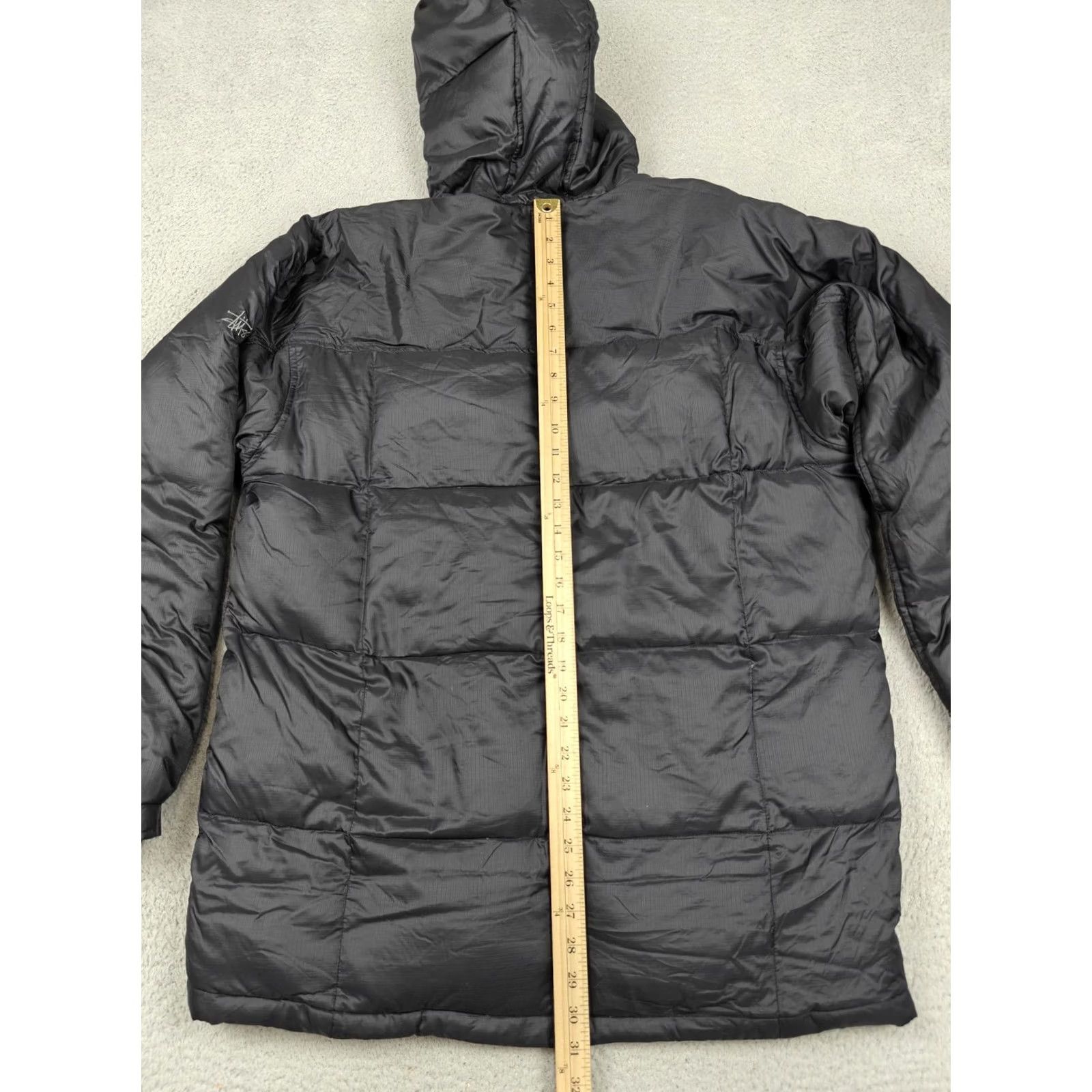 Vintage VINTAGE Stussy Jacket Mens M Black Goose Down Hooded Parka Insulated Coat Size US M / EU 48-50 / 2 - 5 Thumbnail