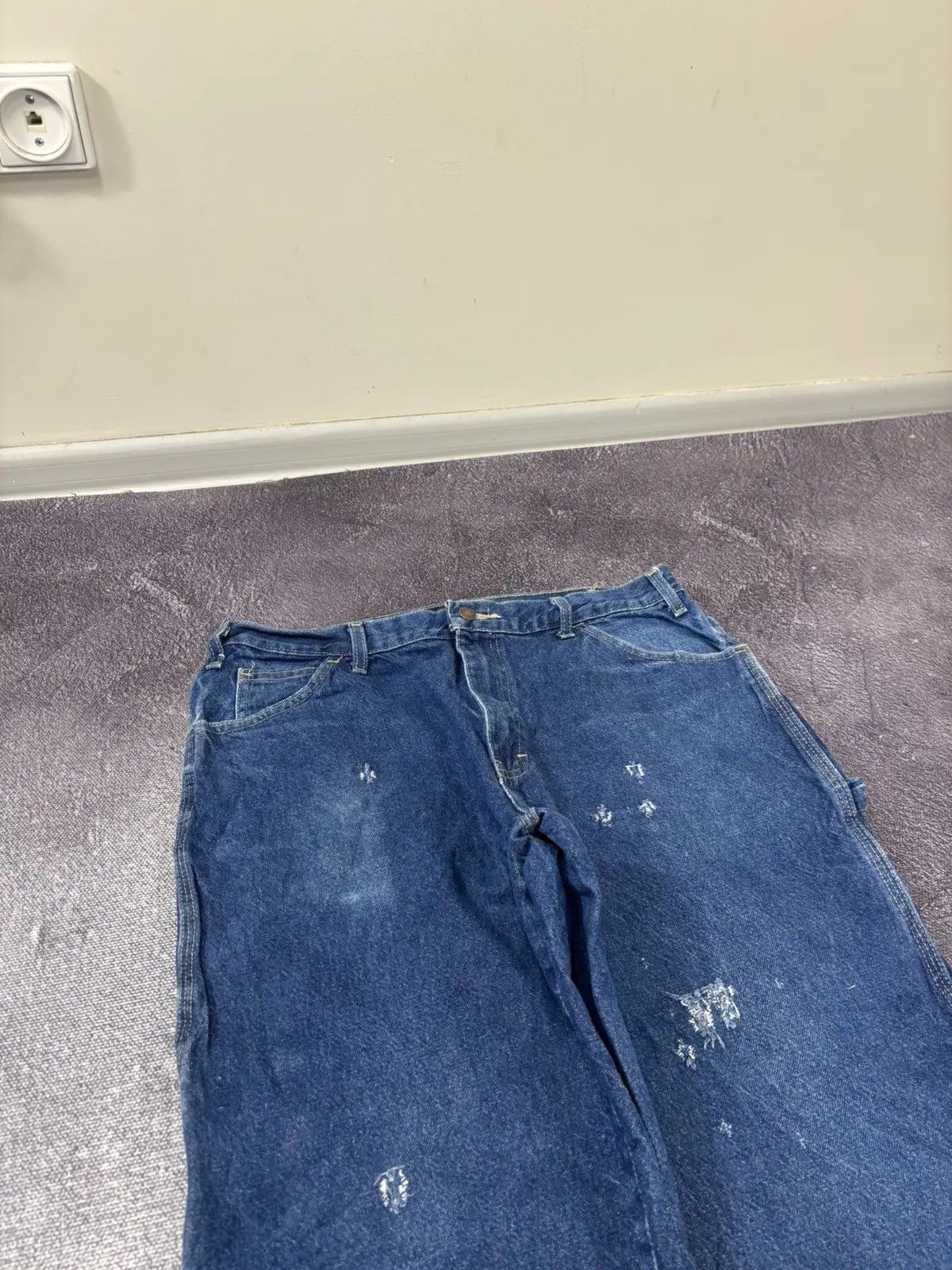 Dickies × Vintage Vintage Dickies Y2K Perforated Work Hype Denim Baggy Jeans Size US 36 / EU 52 - 7 Thumbnail