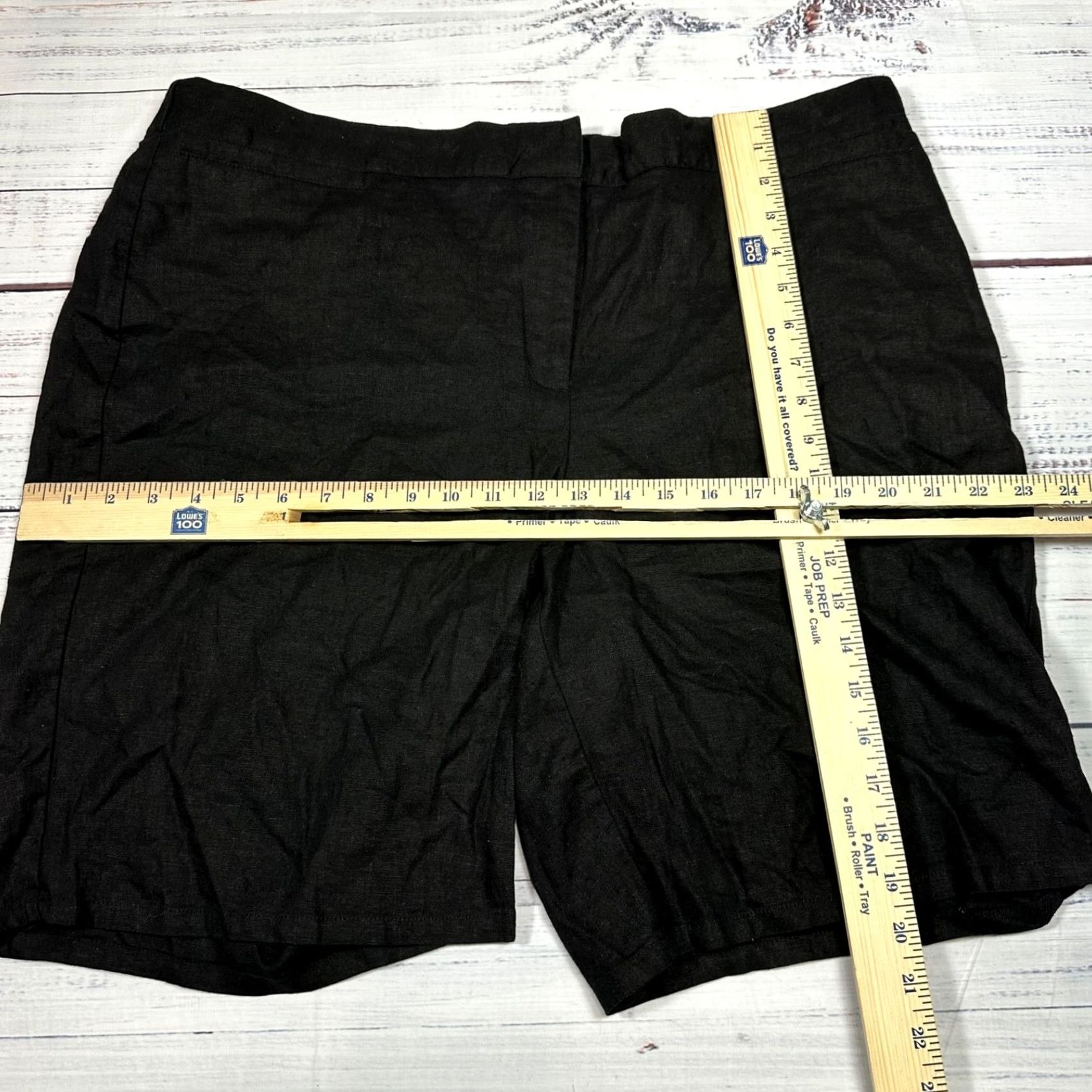 Vintage Jaclyn Smith Womens Chino Flat Front Linen Rayon Blend Black 1X Plus Size Chino Clothing Womens 1X Black Jaclyn Smith Size 40" / US 18 - 2 Thumbnail