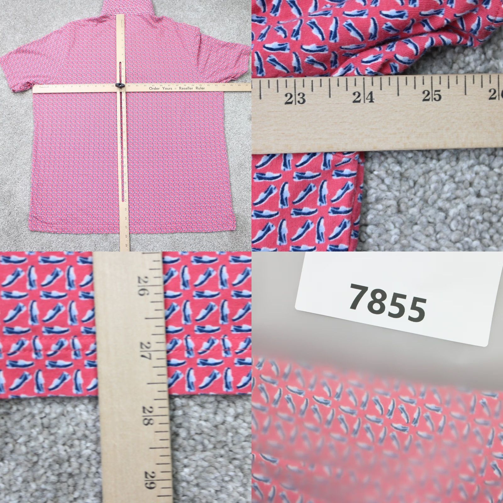 Cremieux Cremieux Classics Polo Shirt Mens Large Pink Graphic Print 100% Cotton S/S Casual Polo Shirt Mens Large Pink Graphic Print Shirt Size US L / EU 52-54 / 3 - 8 Thumbnail