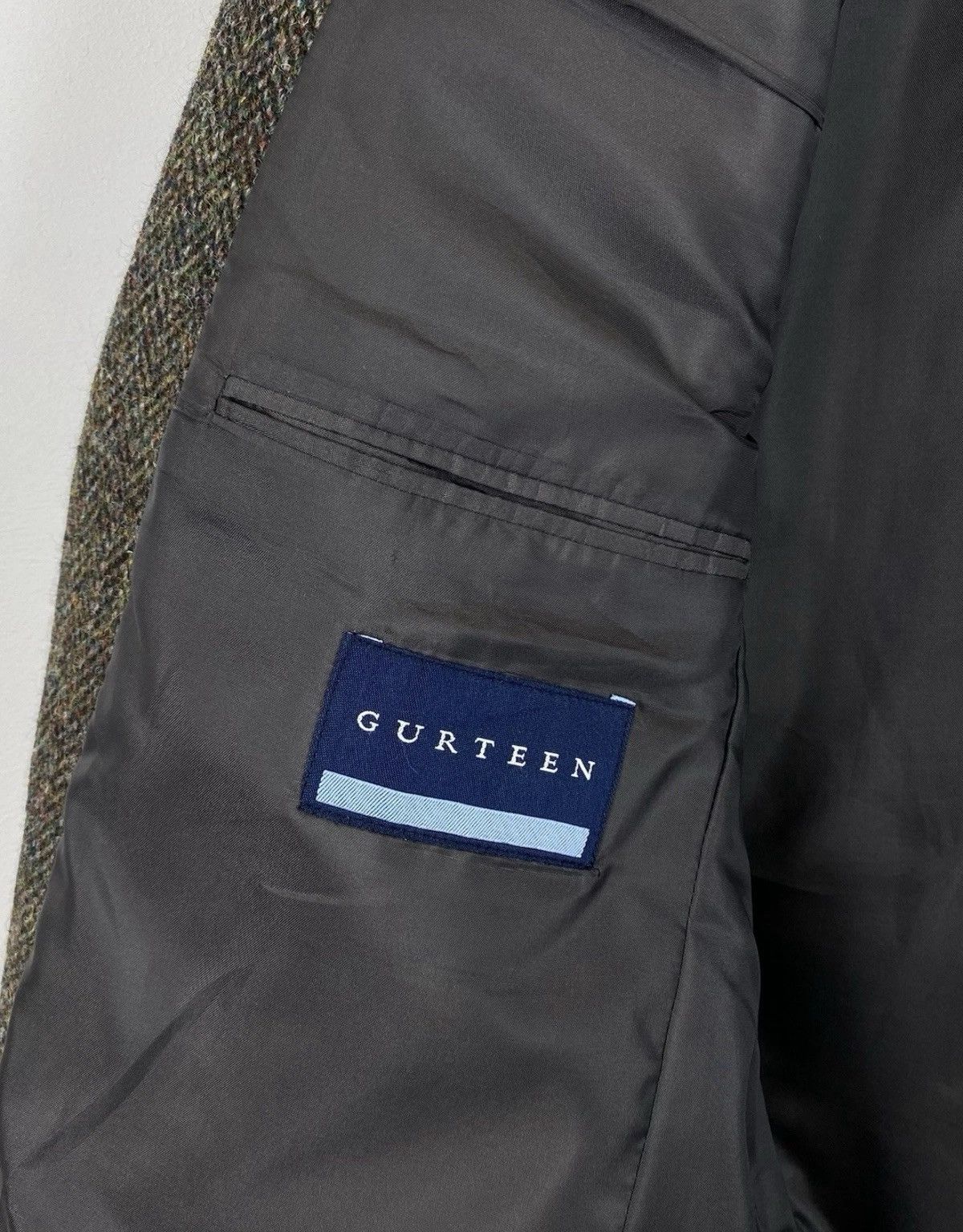 Harris Tweed Harris Tweed Gurteen Herringbone Wool 2 Button Blazer Jacket Size 42R - 8 Thumbnail