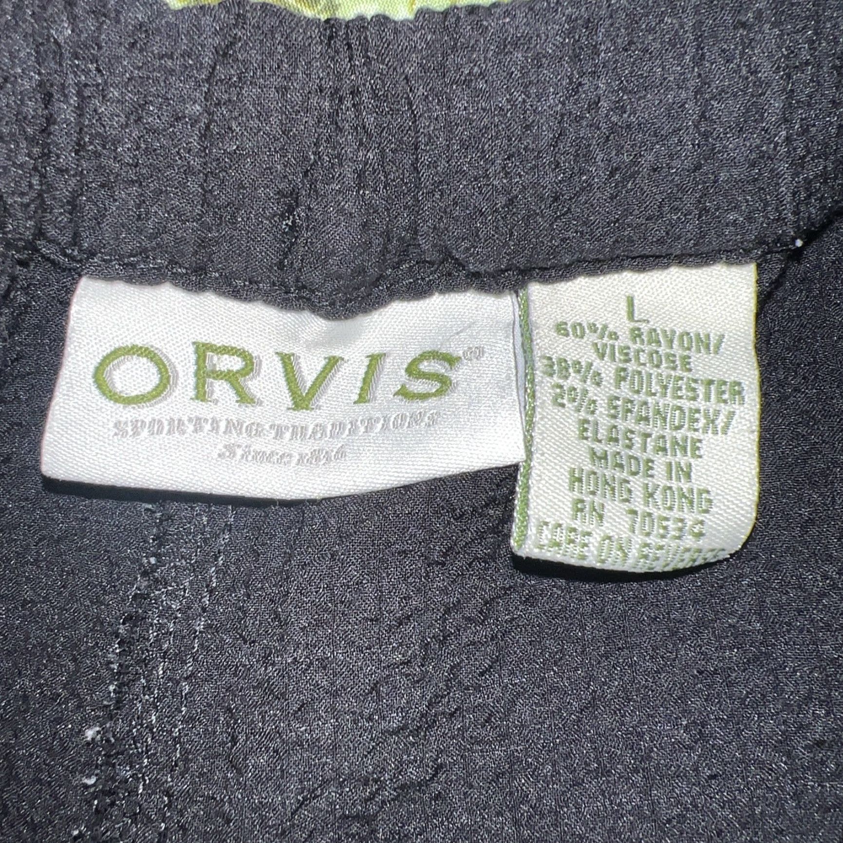 Orvis Orvis Black Rayon Blend Button-Up Shirt Womens Size L Size L / US 10 / IT 46 - 8 Thumbnail