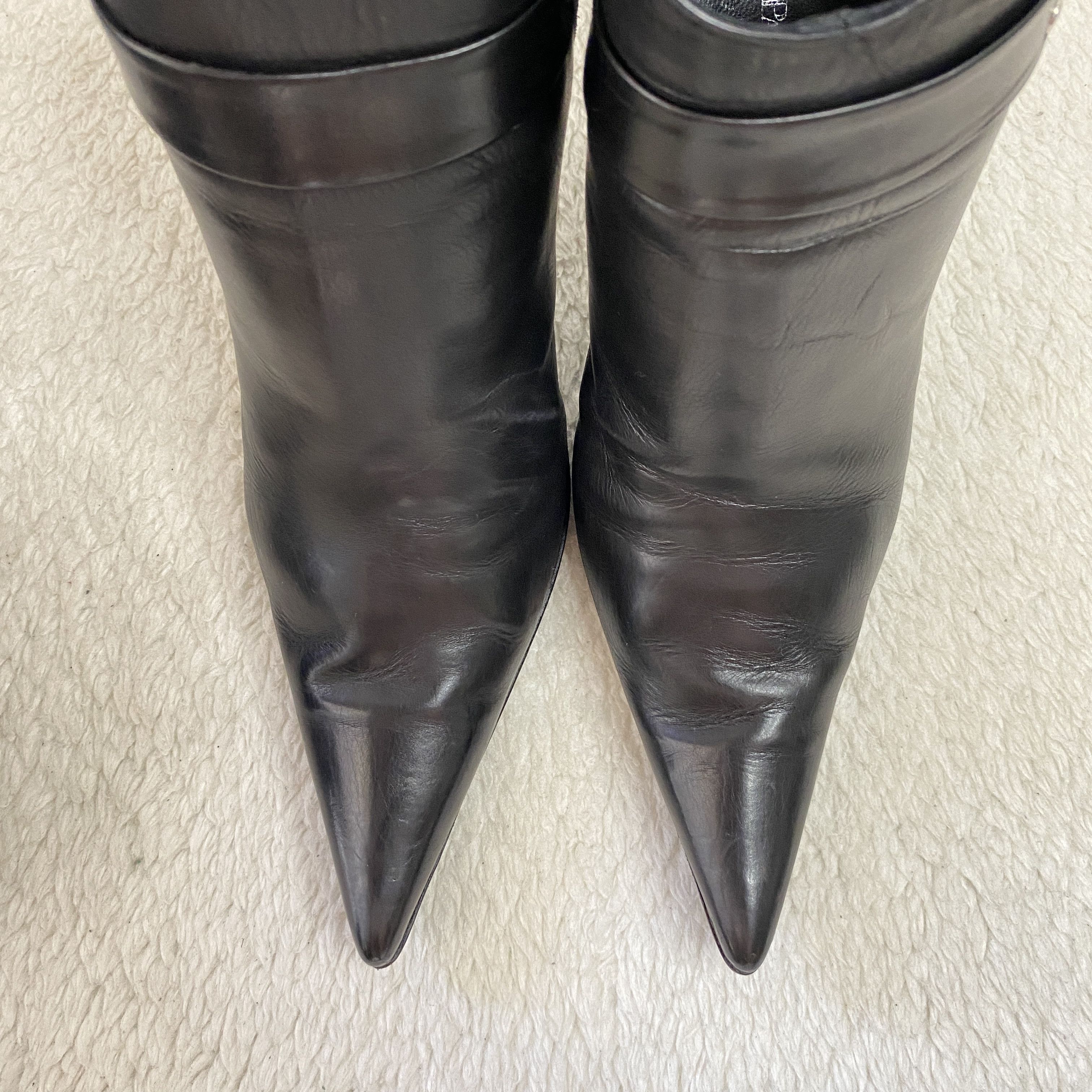 Other Cesare Paciotti Baby Lux Rare Black Leather Ankle Boots Size US 9.5 / IT 39.5 - 14 Thumbnail