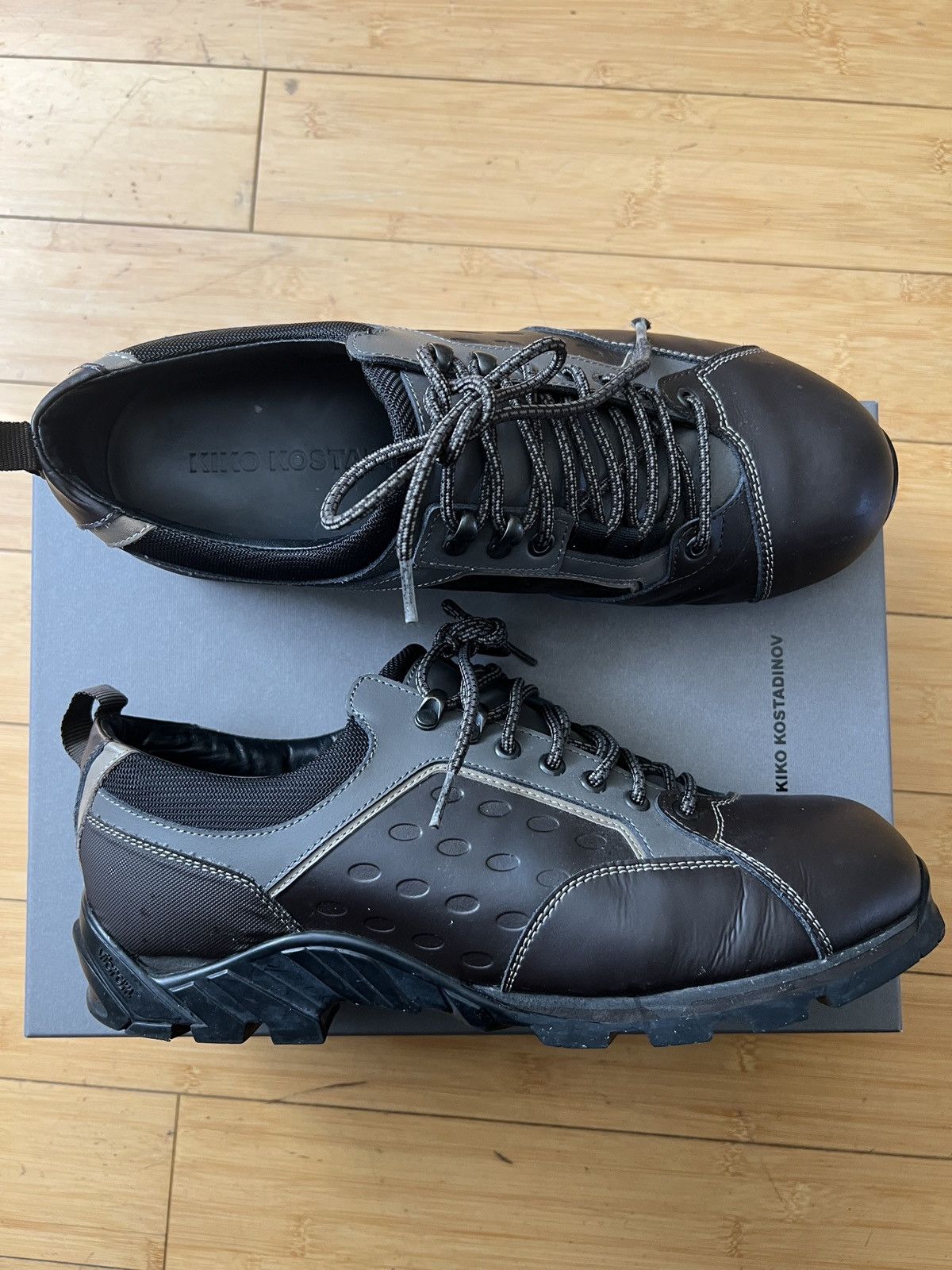 image of Kiko Kostadinov Nash Lace Up Shoes in Brown, Men's (Size 11)