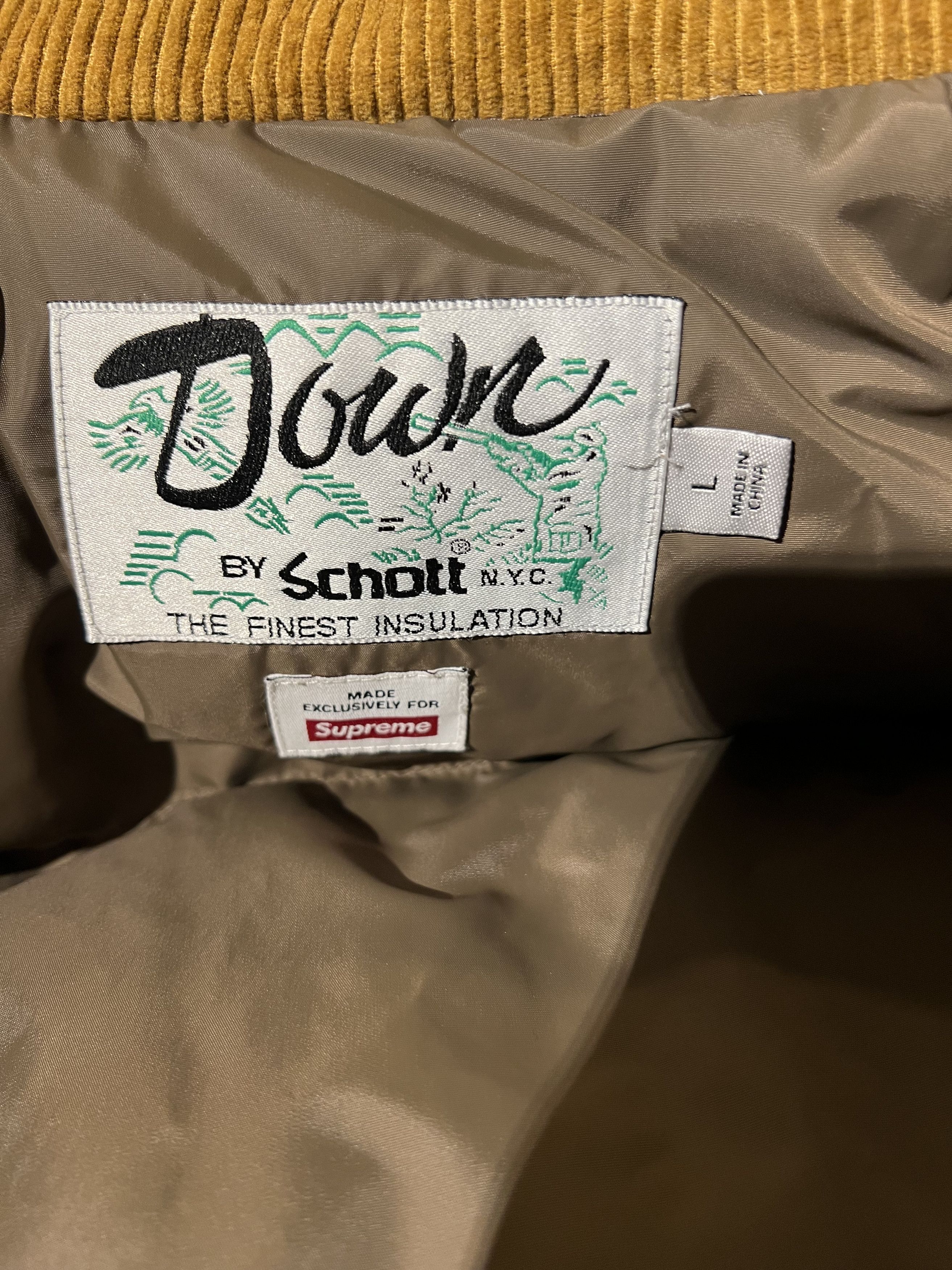 Schott × Supreme Supreme x Schott Canvas Down Trucker Jacket 'Natural' Size US L / EU 52-54 / 3 - 10 Thumbnail