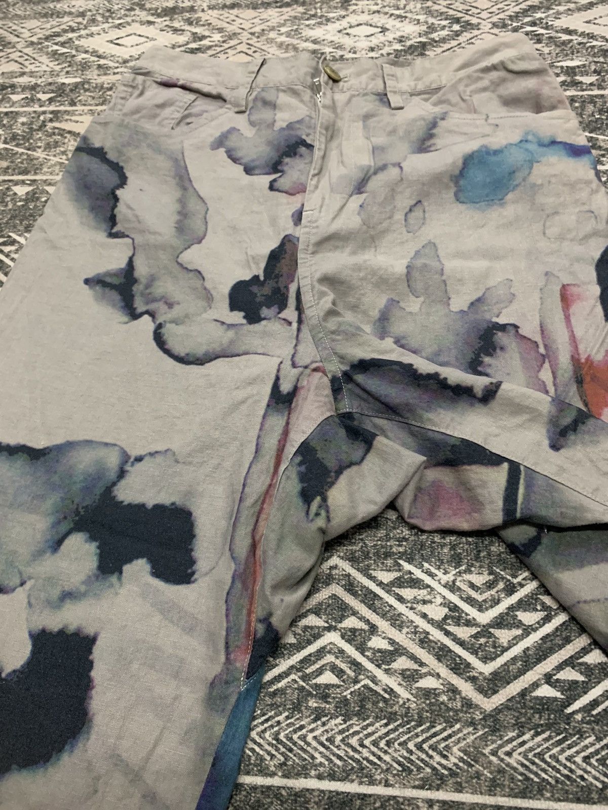 Japanese Brand 🐐90s YOHJI YAMAMOTO WATER COLOUR PANT Size US 31 - 4 Thumbnail