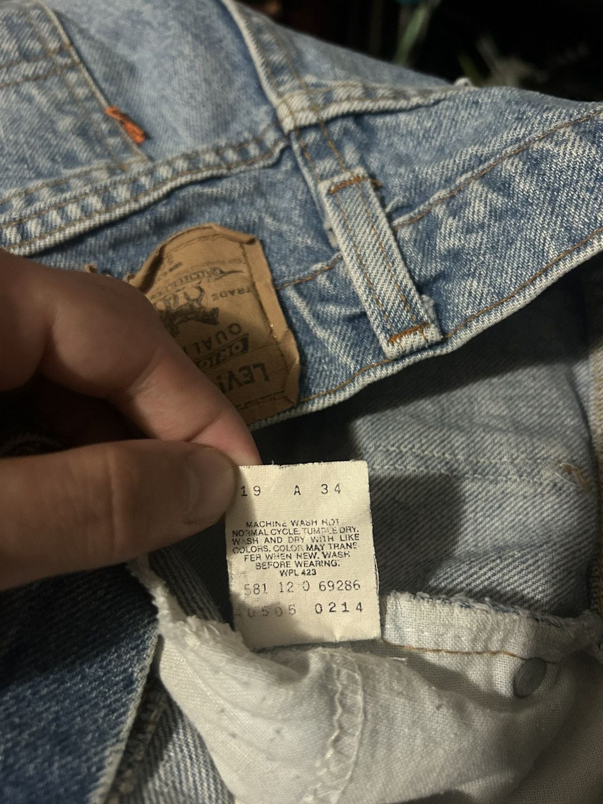 Levi's × Vintage Vintage Levis 505 Orange Tabs 34 30 Size US 34 / EU 50 - 5 Thumbnail