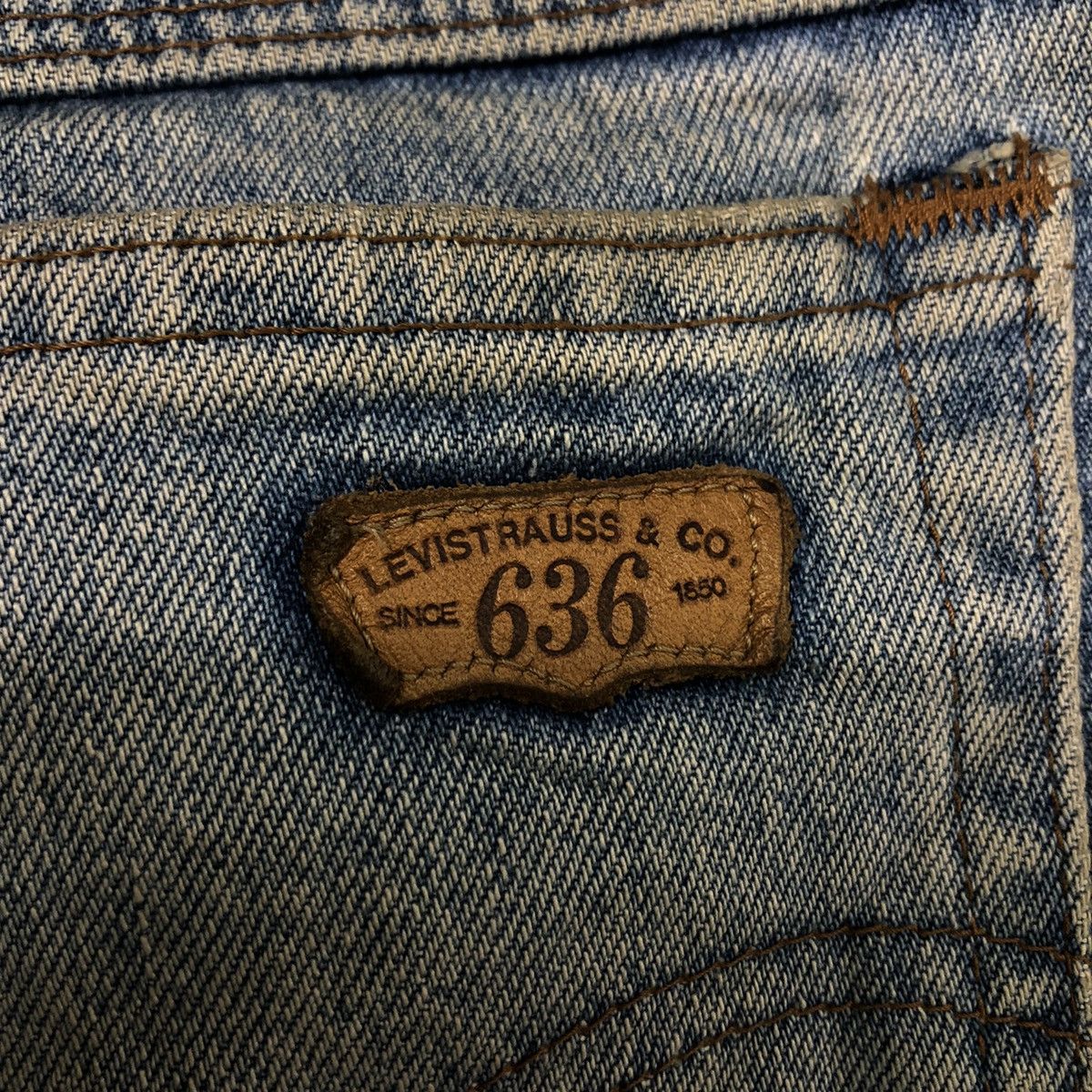 Levi's 🔥80’s Vintage Levi’s 636 Distressed Denim Jeans Size US 30 / EU 46 - 14 Thumbnail