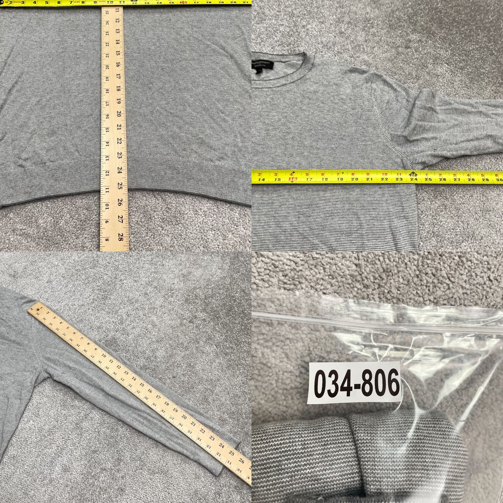 Banana Republic Banana Republic Premium Luxe Yard Men Large Gray Crew Neck Pullover Sweater Knit Size US L / EU 52-54 / 3 - 8 Thumbnail