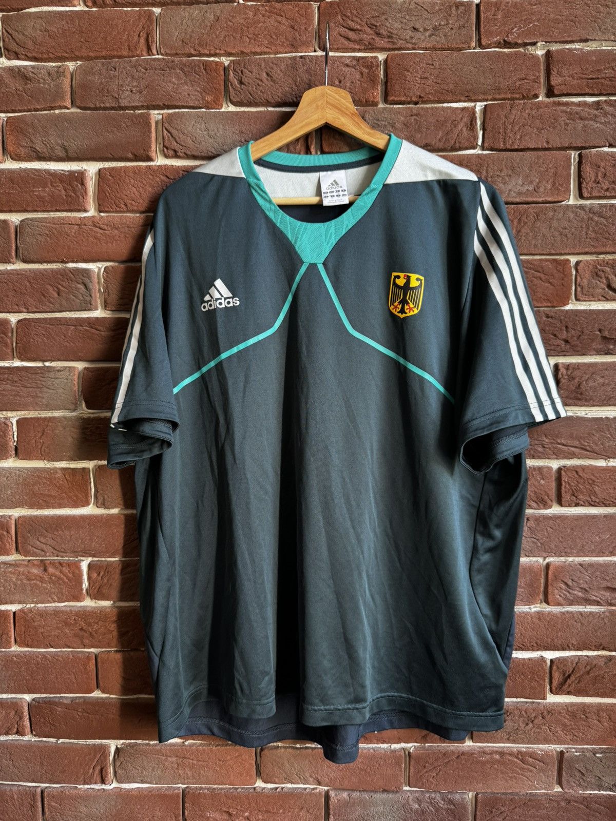 Vintage Rare Vintage 00s Germany Bundeswehr Jersey Adidas Soccer Size US XL / EU 56 / 4 - 1 Thumbnail