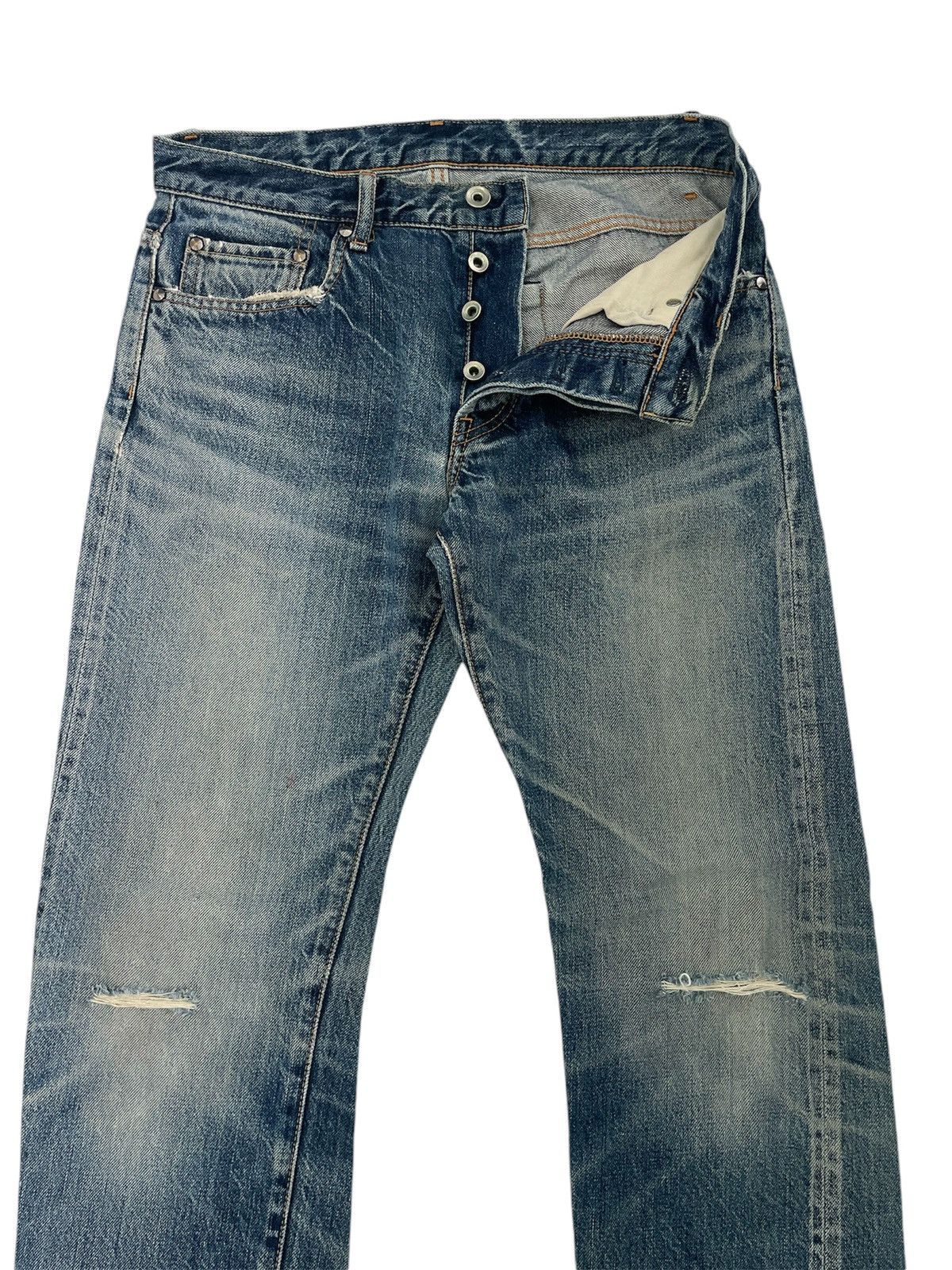 Japanese Brand × Jean × Ships Jet Blue BIDDING OFFER Vintage Ships Jet Blue Redline Selvedge Jeans Size US 31 - 4 Thumbnail