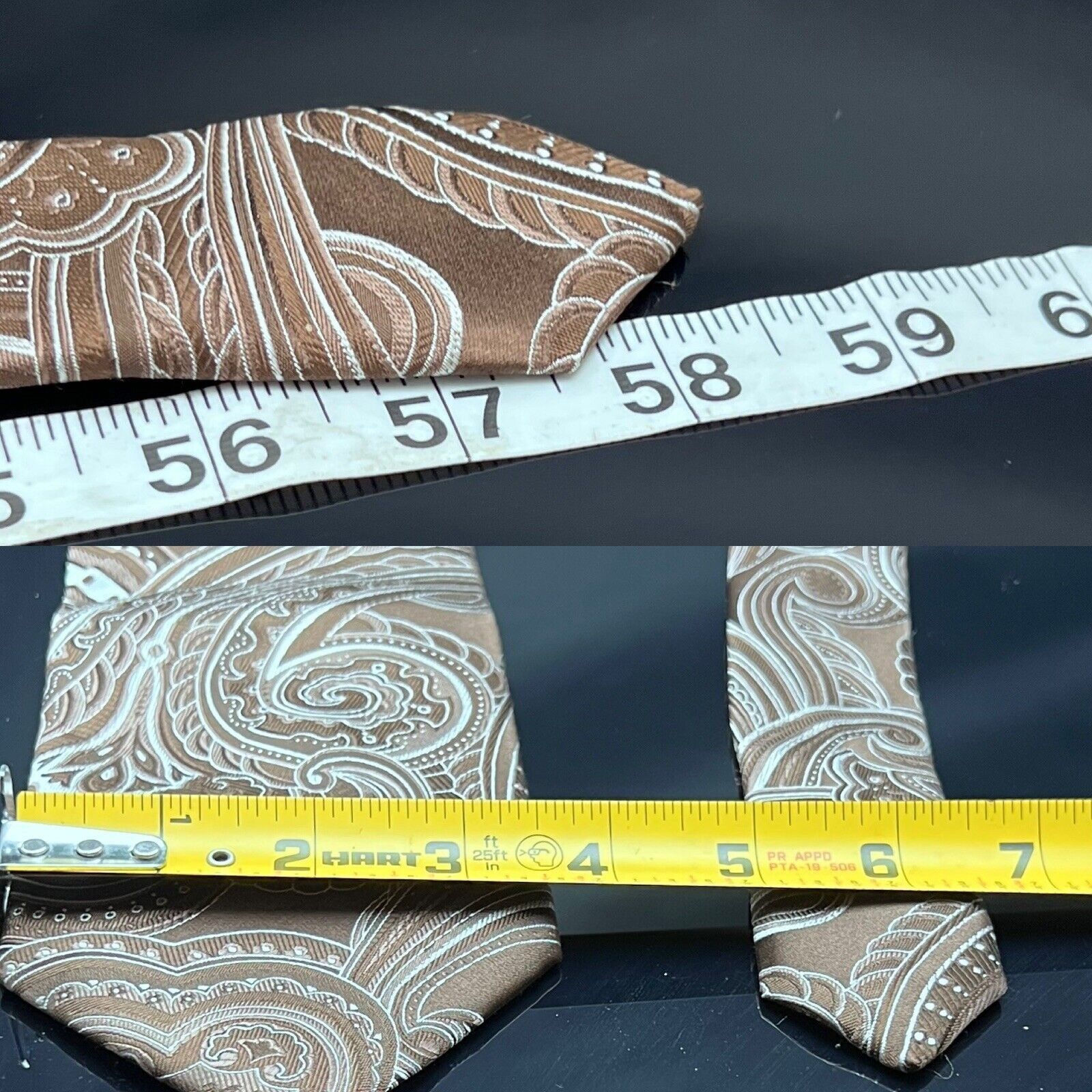 Donald Trump Donald J Trump Signature Collection Chocolate Paisley 100% S Size ONE SIZE - 4 Thumbnail